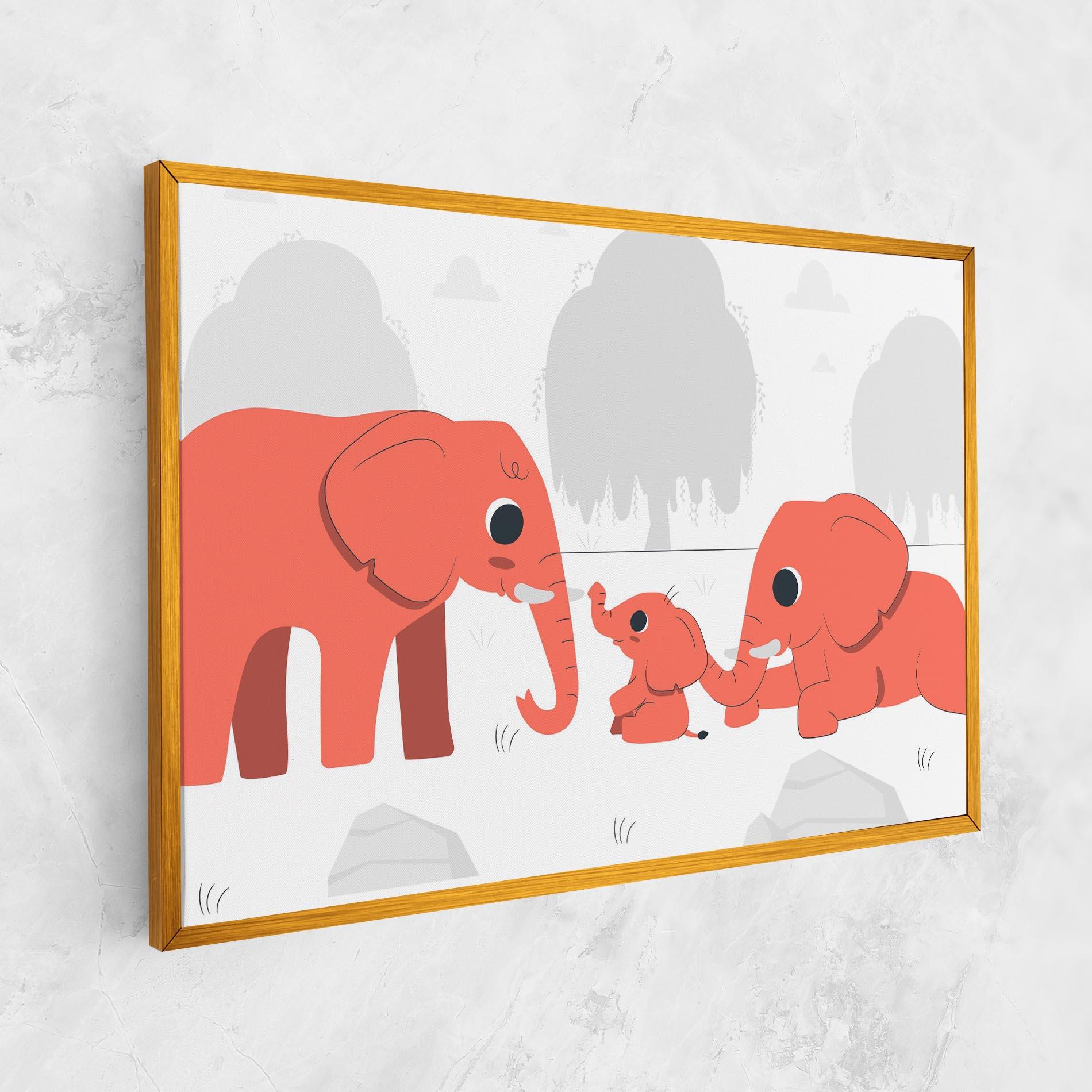 Leinwandbild Orange Elephant mockup 1