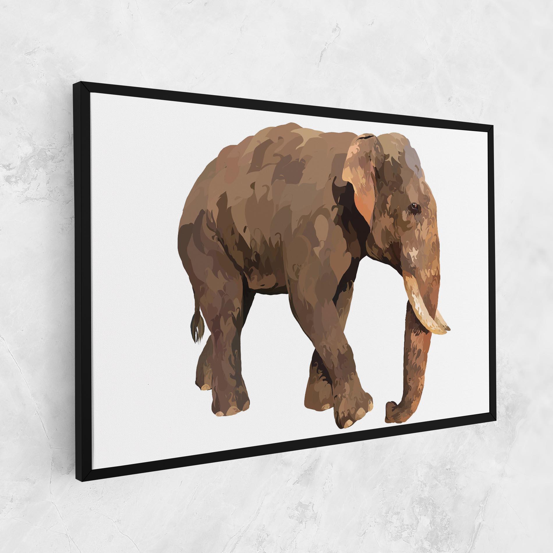 Leinwandbild Brown Elephant mockup 1