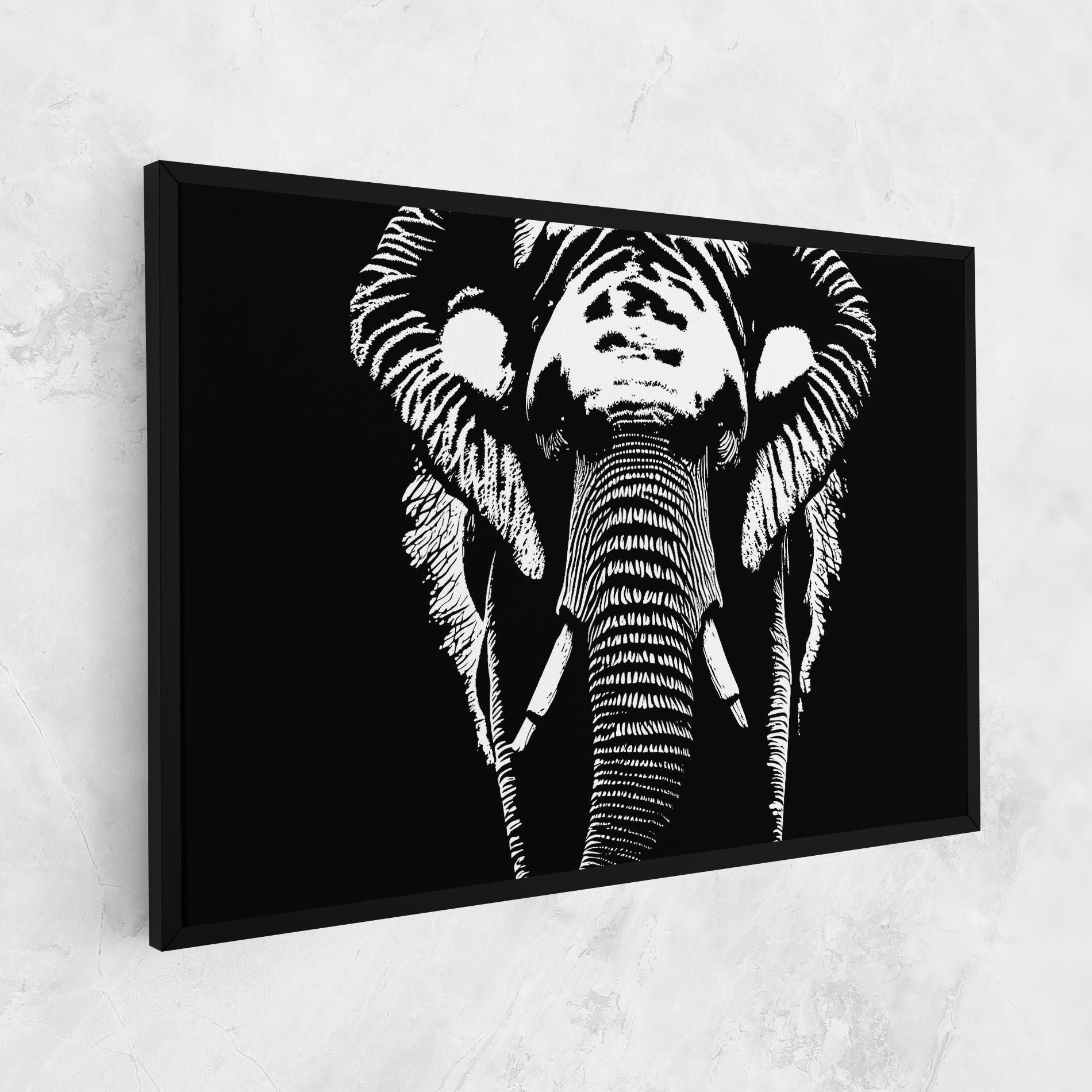Leinwandbild Elephant Drawing mockup 1