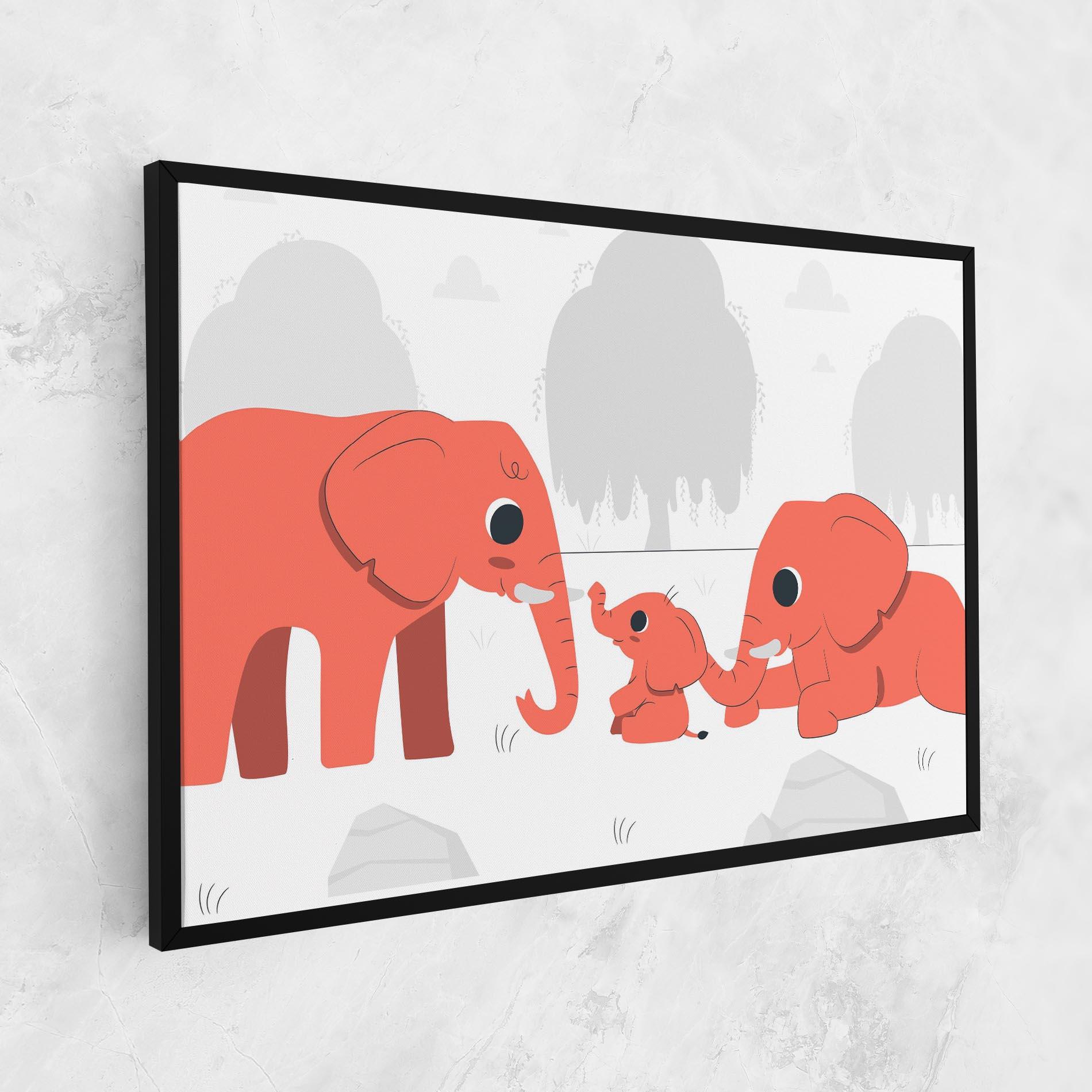 Leinwandbild Orange Elephant mockup 1