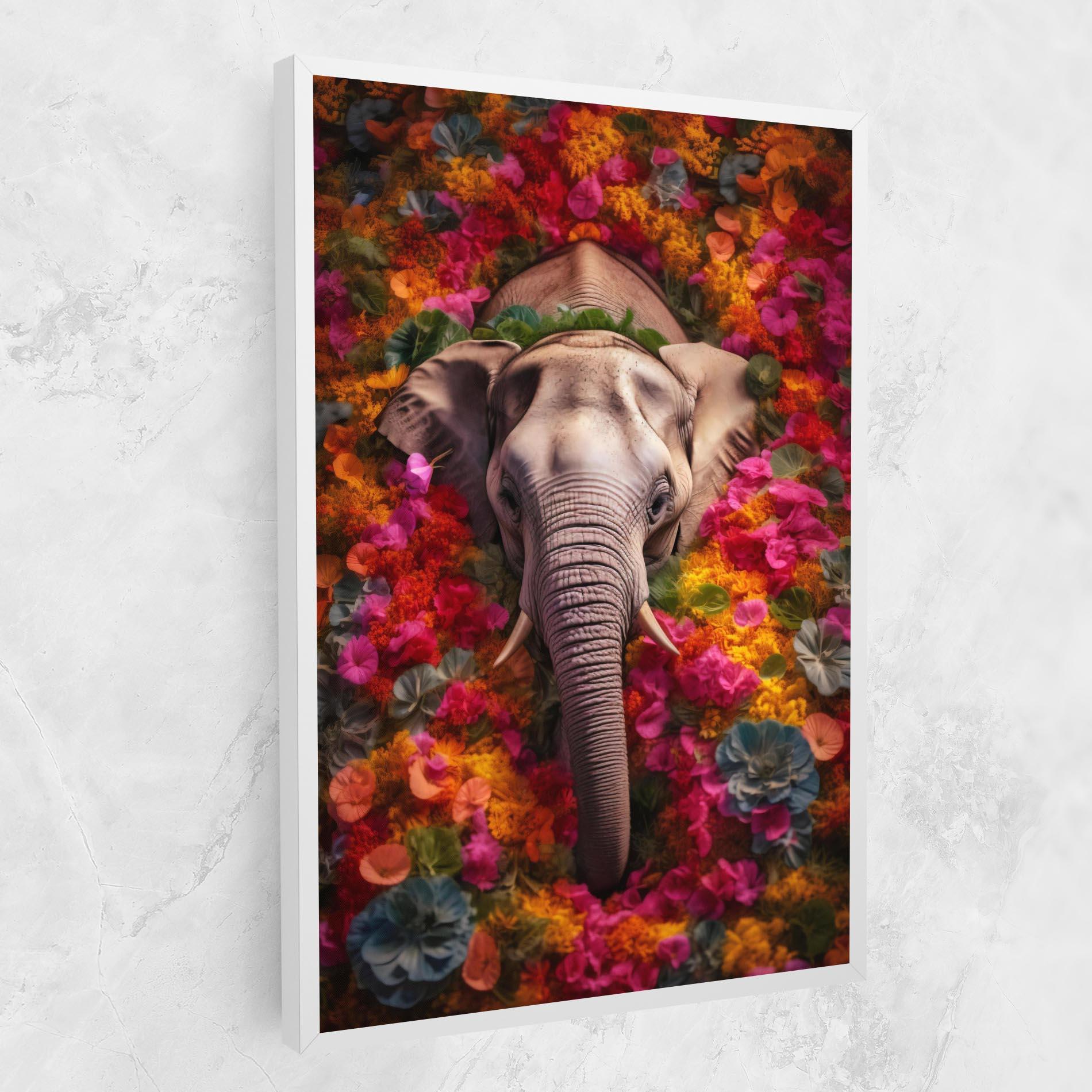 Leinwandbild Flower Elephant mockup 1