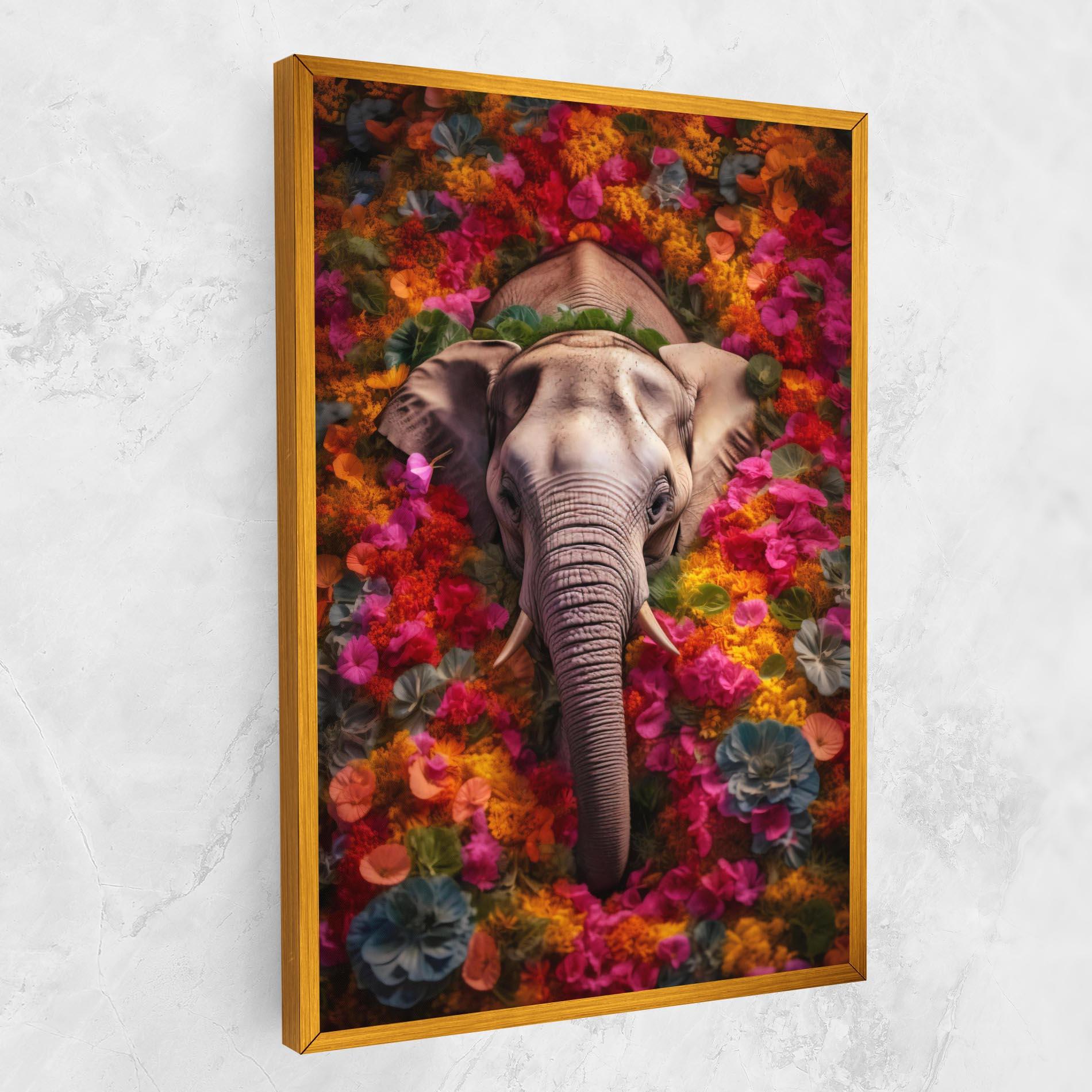 Leinwandbild Flower Elephant mockup 1
