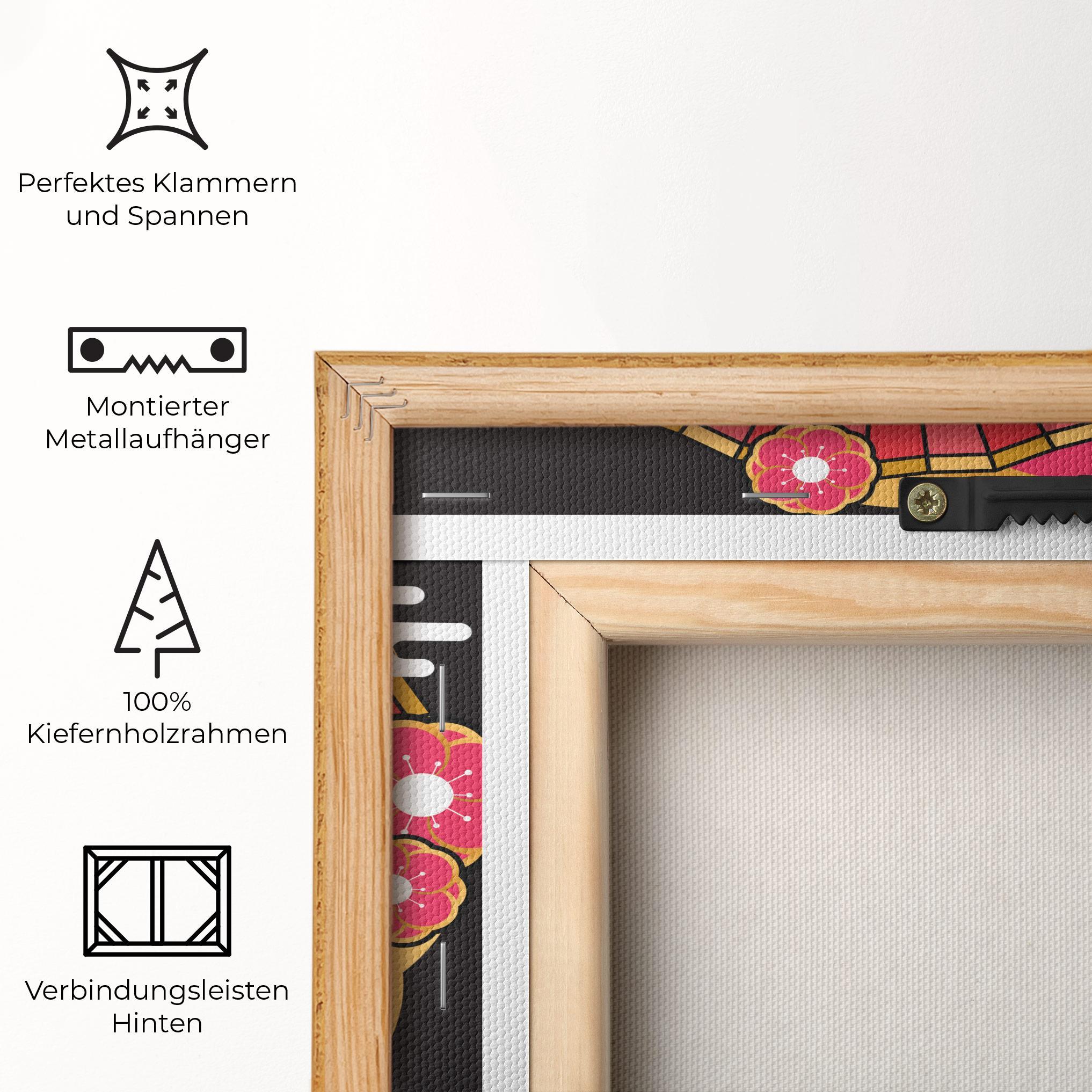 Leinwandbild Elephant On Pink mockup 5