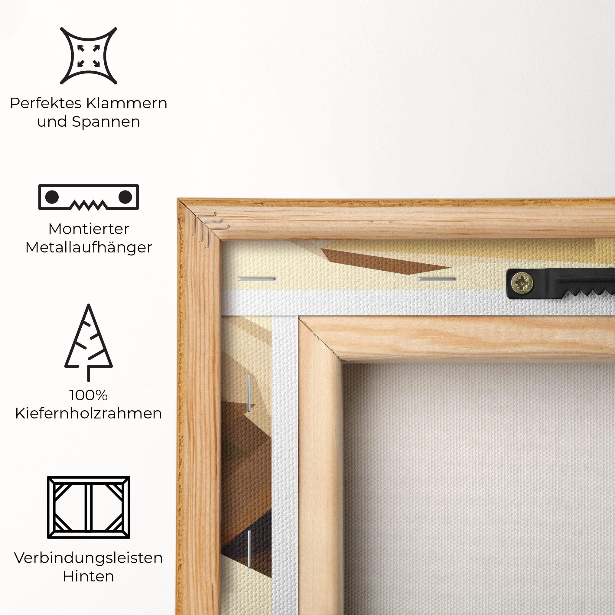 Leinwandbild Walking Elephant Cream mockup 5