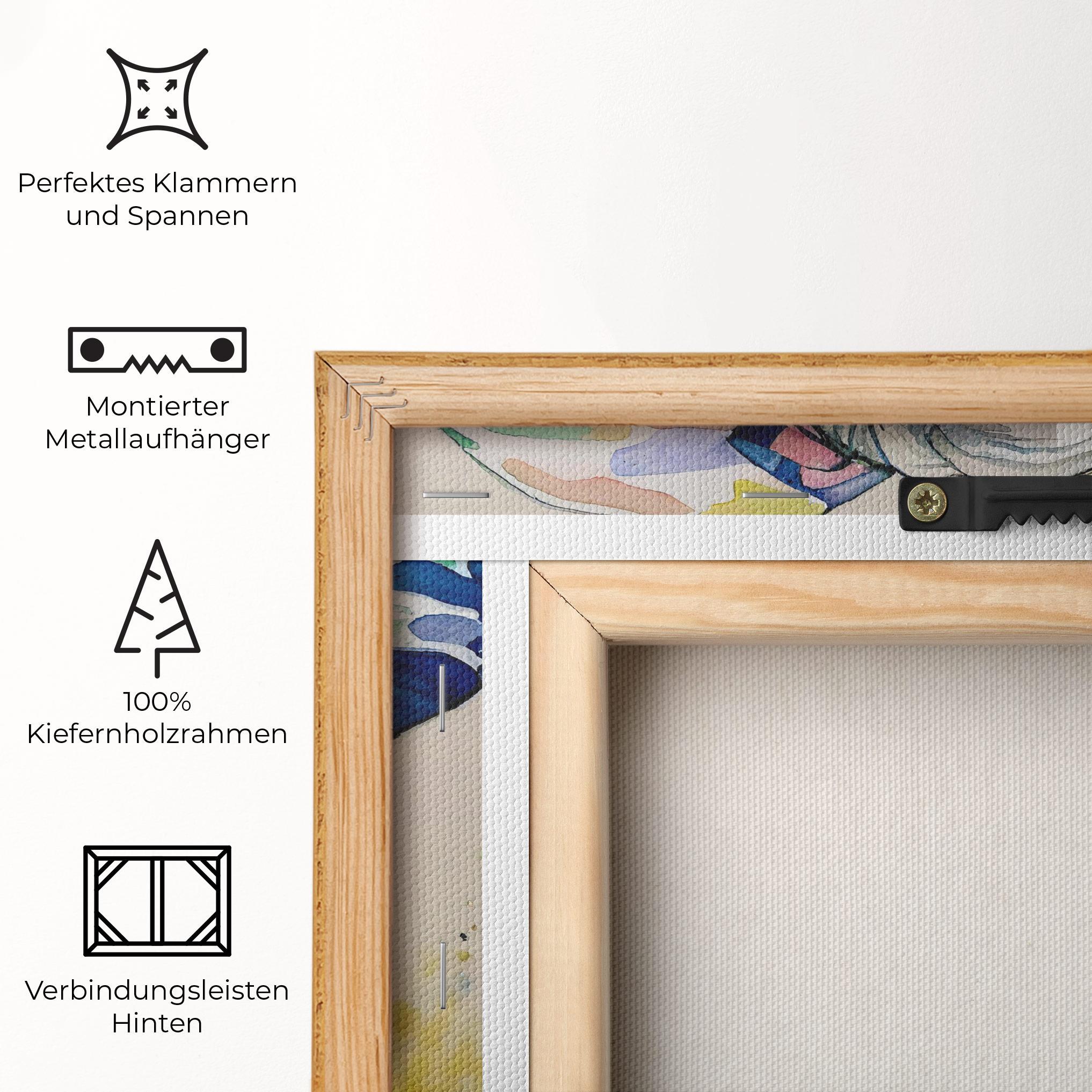 Leinwandbild Watercolor Elephant Art mockup 5