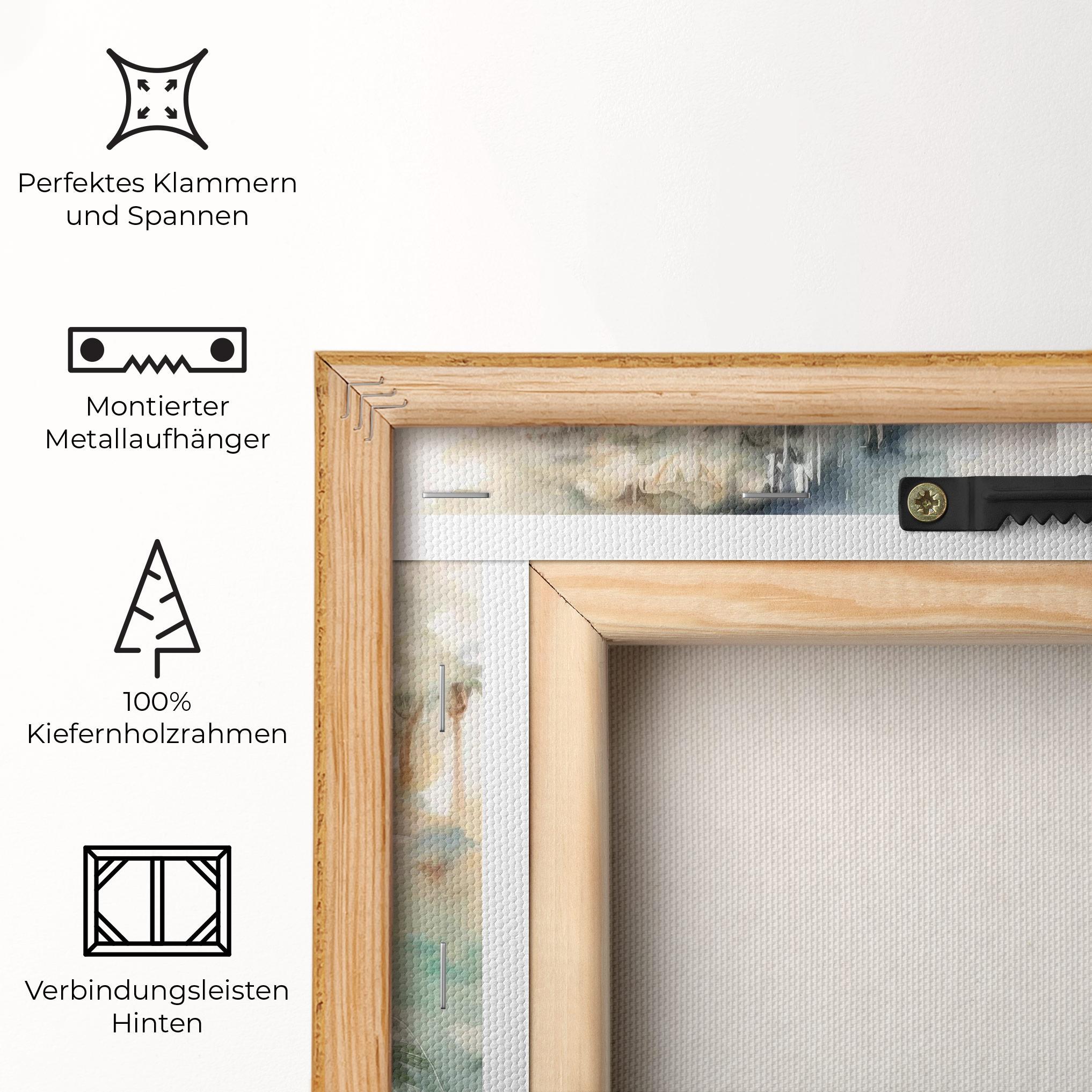 Leinwandbild Wild Watercolor Elephant mockup 5