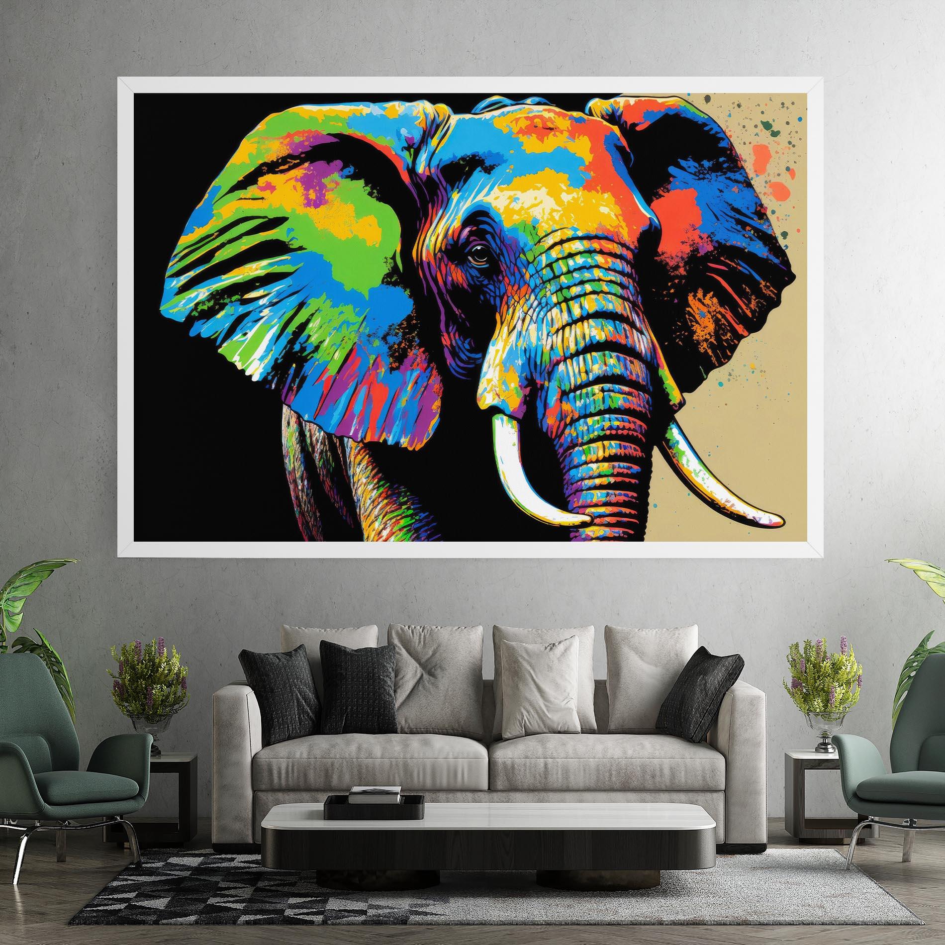 Leinwandbild Elephant Portrait mockup 7