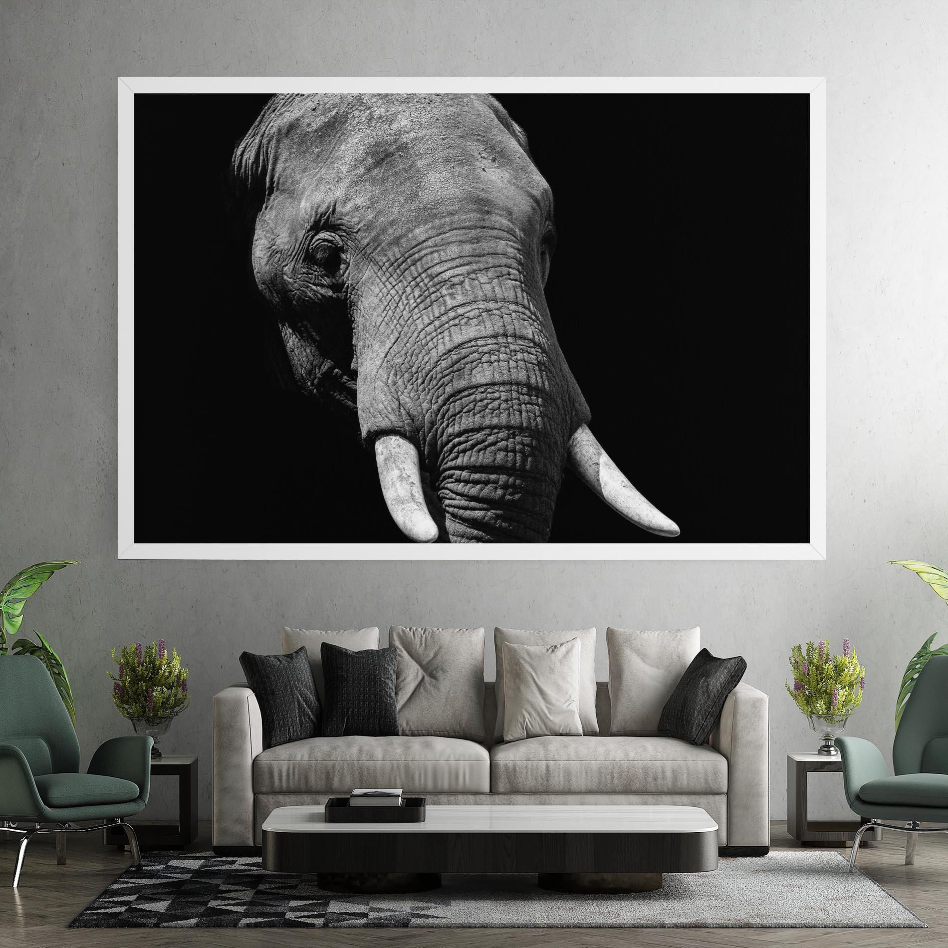 Leinwandbild Shadow Elephant mockup 7