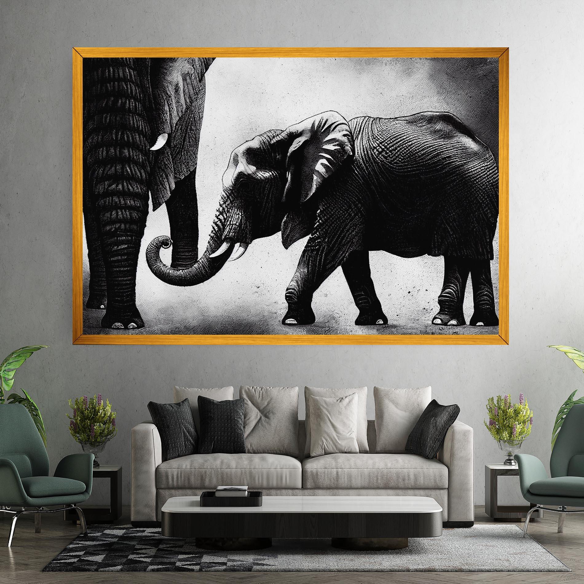 Leinwandbild Baby Elephant mockup 7