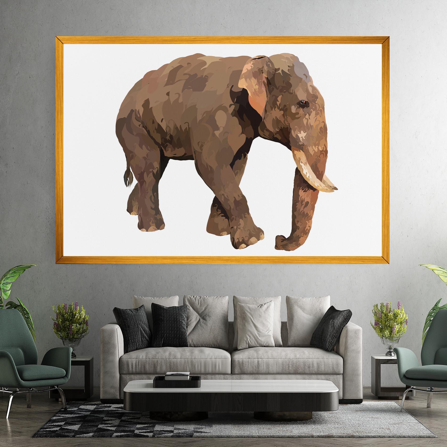 Leinwandbild Brown Elephant mockup 7