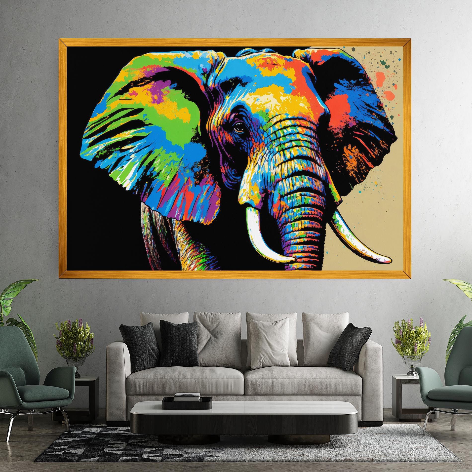 Elephant Portrait mockup 7