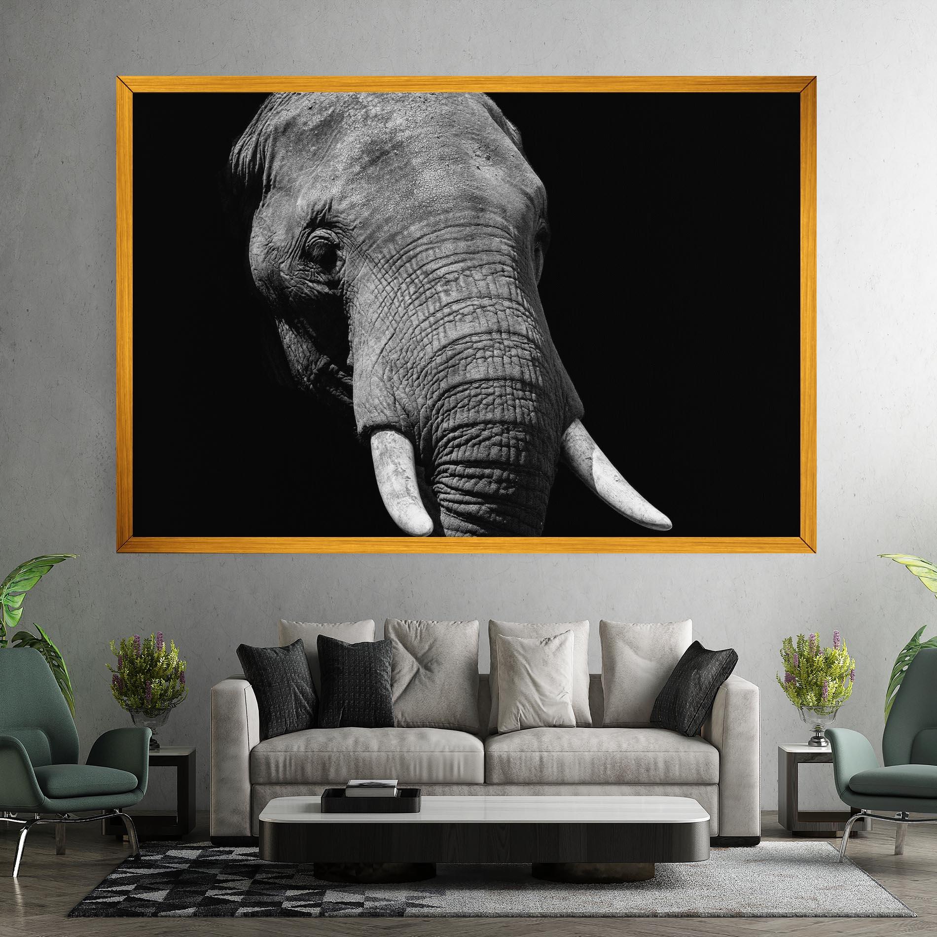 Leinwandbild Shadow Elephant mockup 7