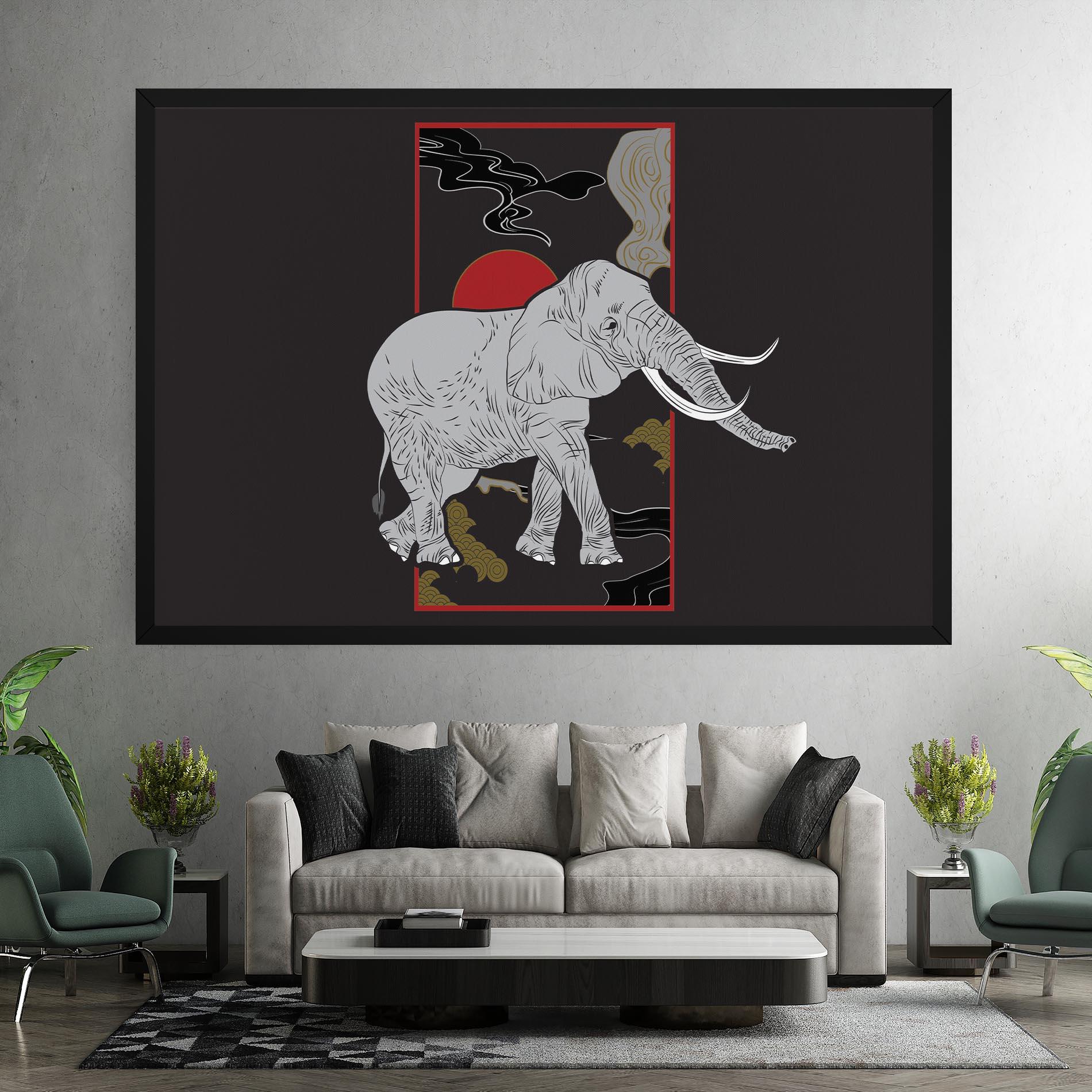 Leinwandbild Elephant Asia mockup 7
