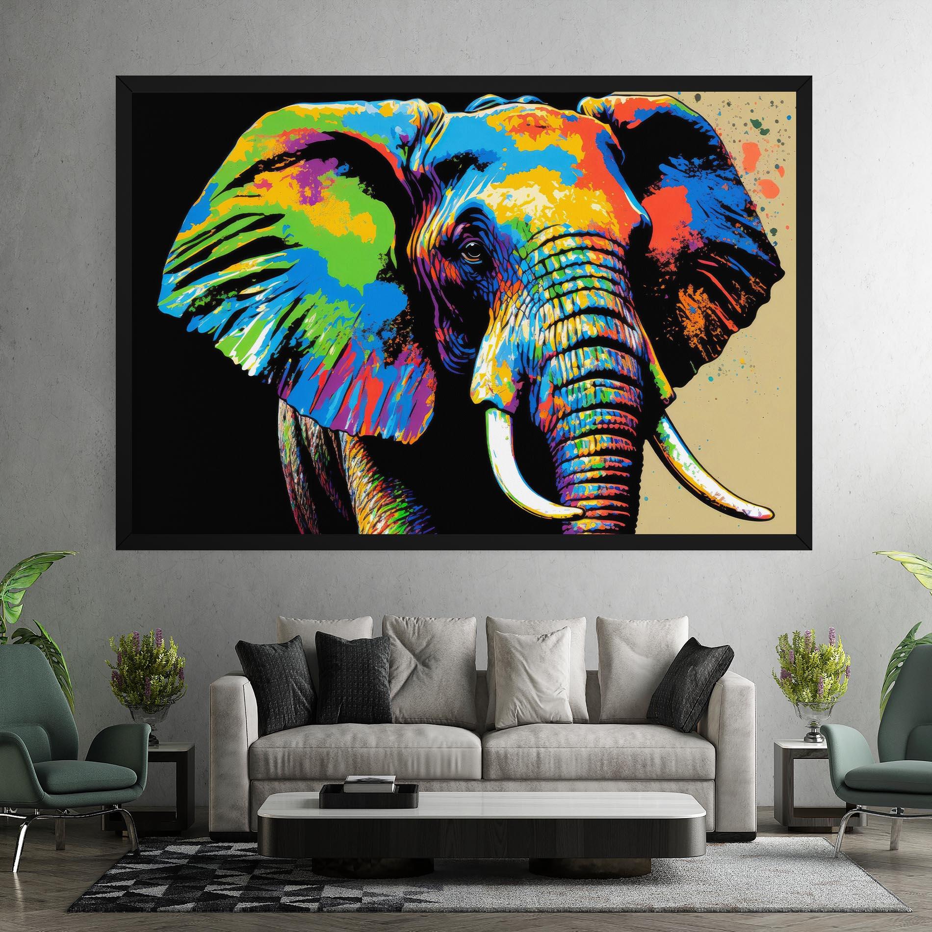 Leinwandbild Elephant Portrait mockup 7