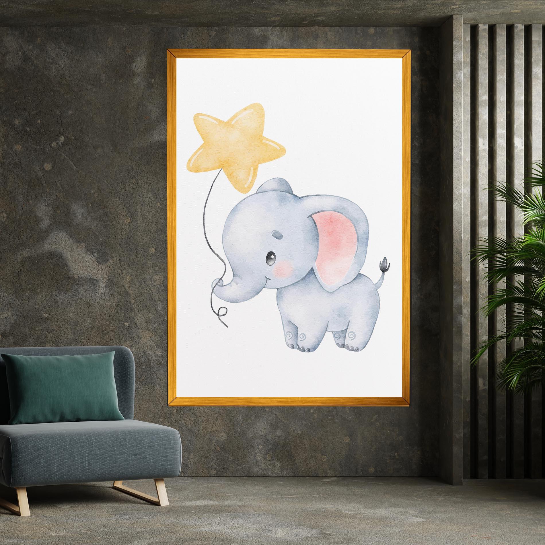 Leinwandbild Baby Elephant Kids mockup 7