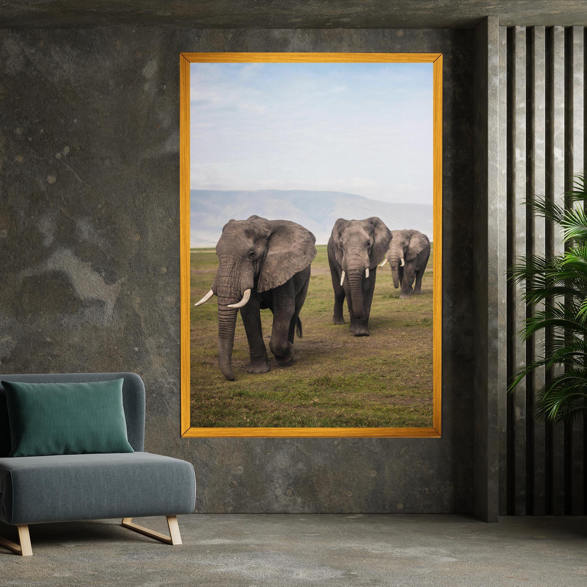 Leinwandbild Elephant Landscape mockup 7