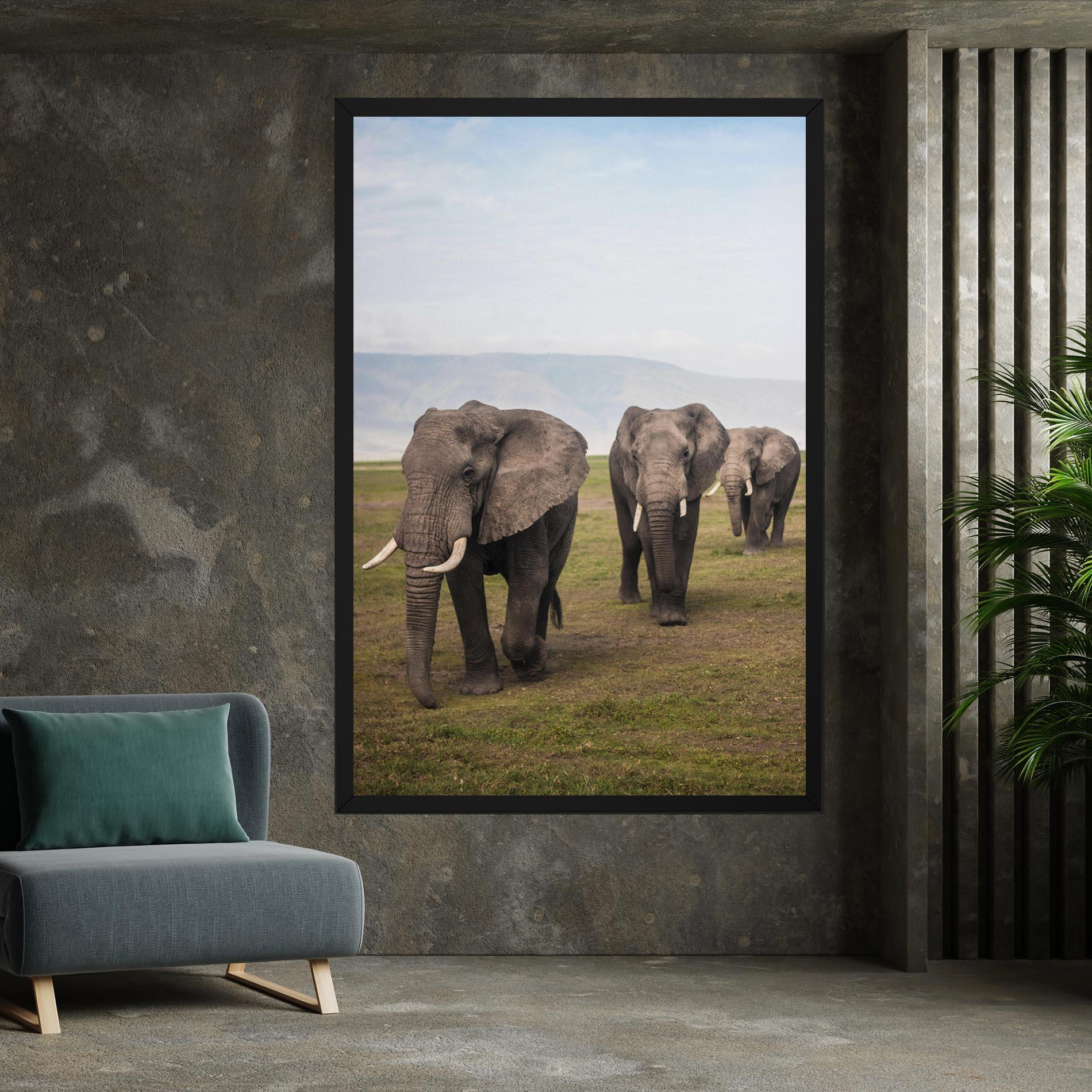 Leinwandbild Elephant Landscape mockup 7