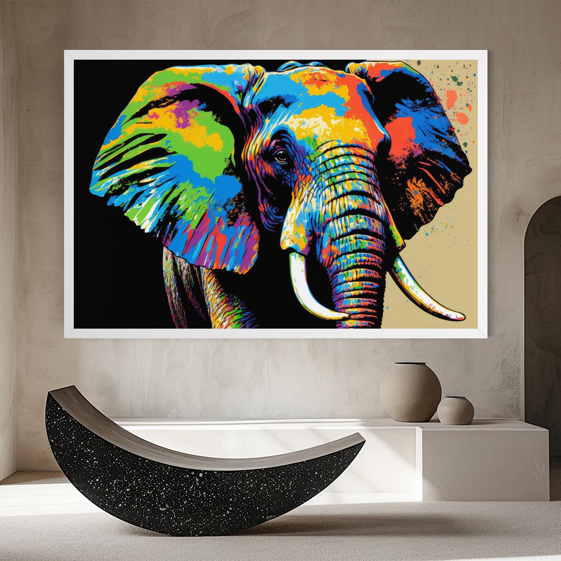 Leinwandbild Elephant Portrait mockup 8