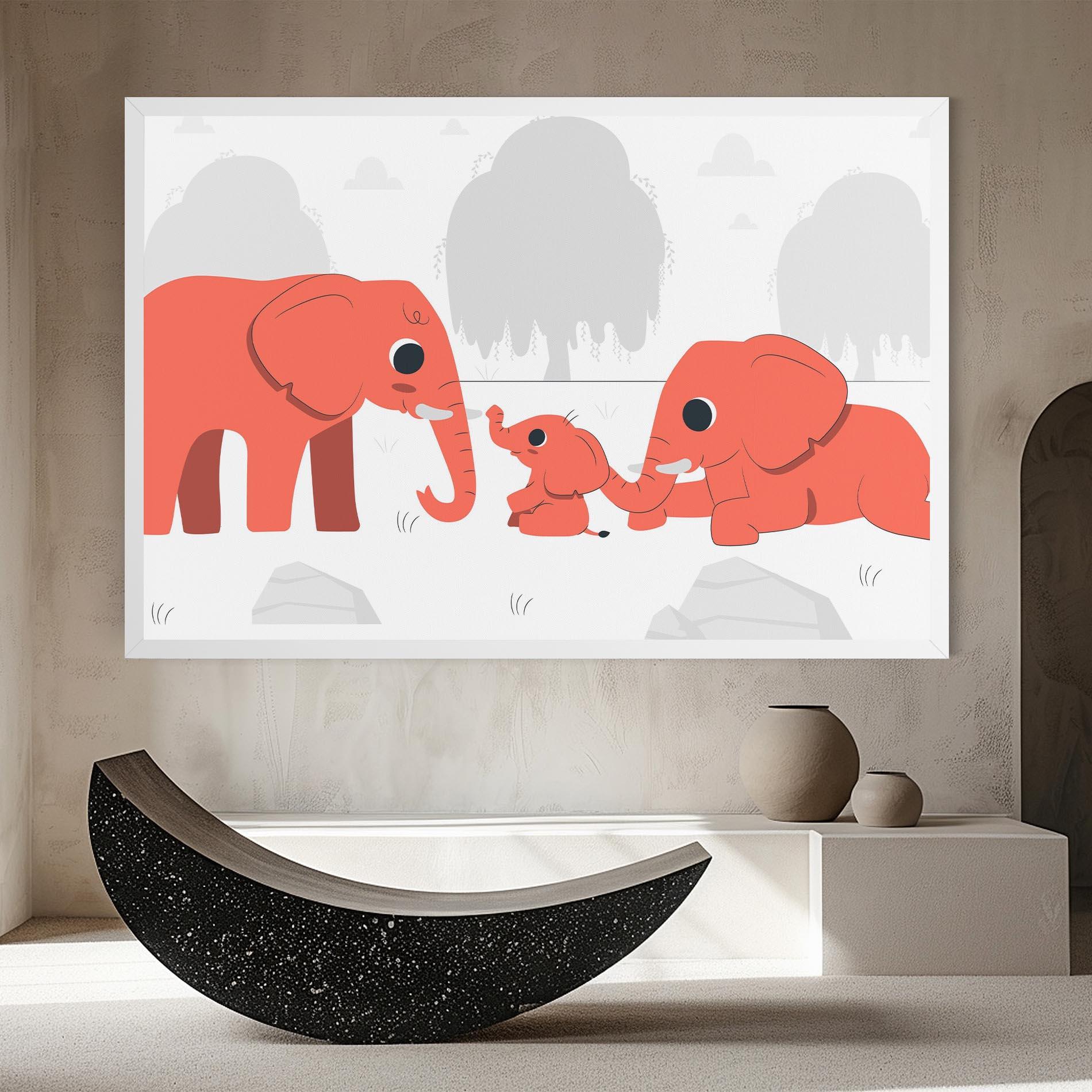Leinwandbild Orange Elephant mockup 8