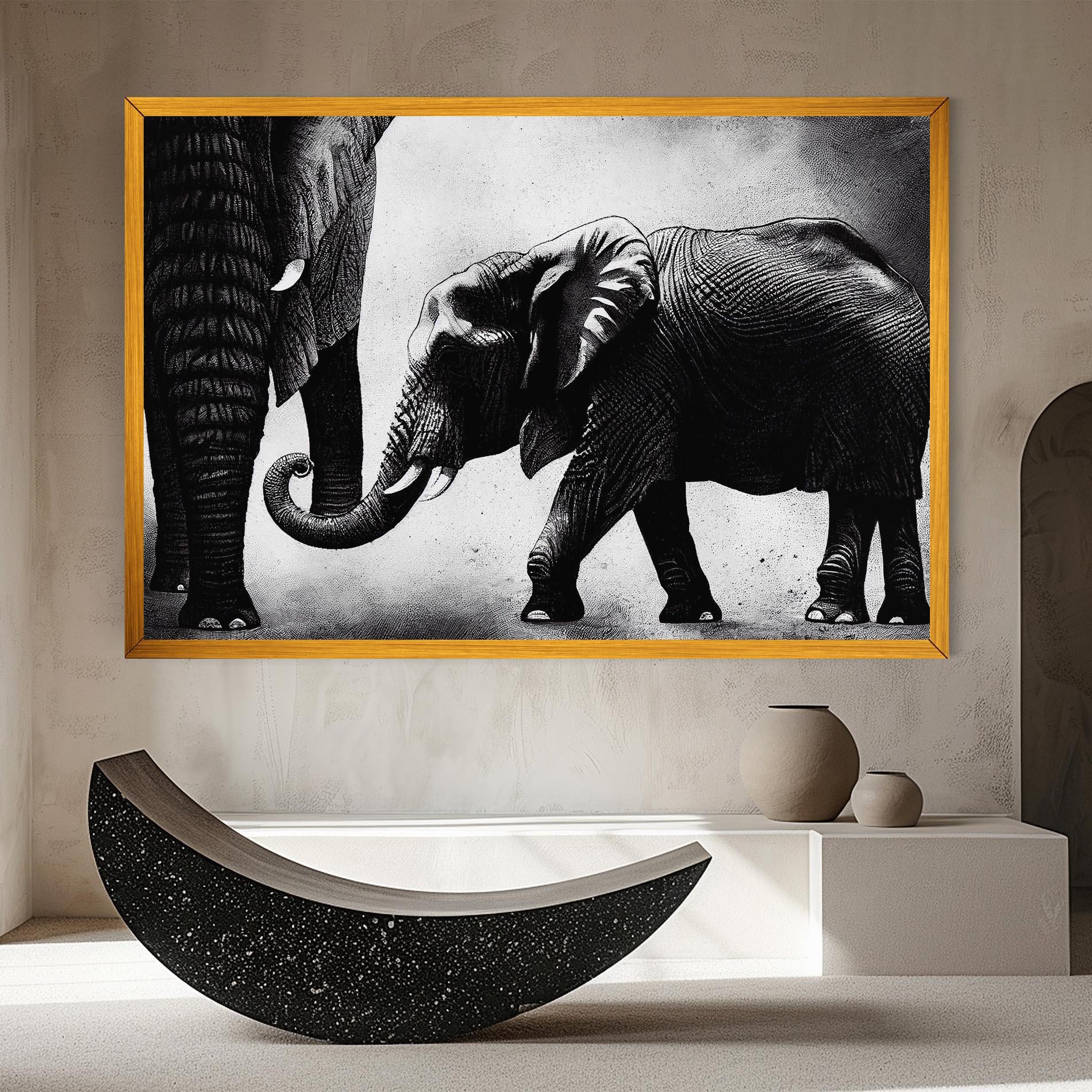 Leinwandbild Baby Elephant mockup 8