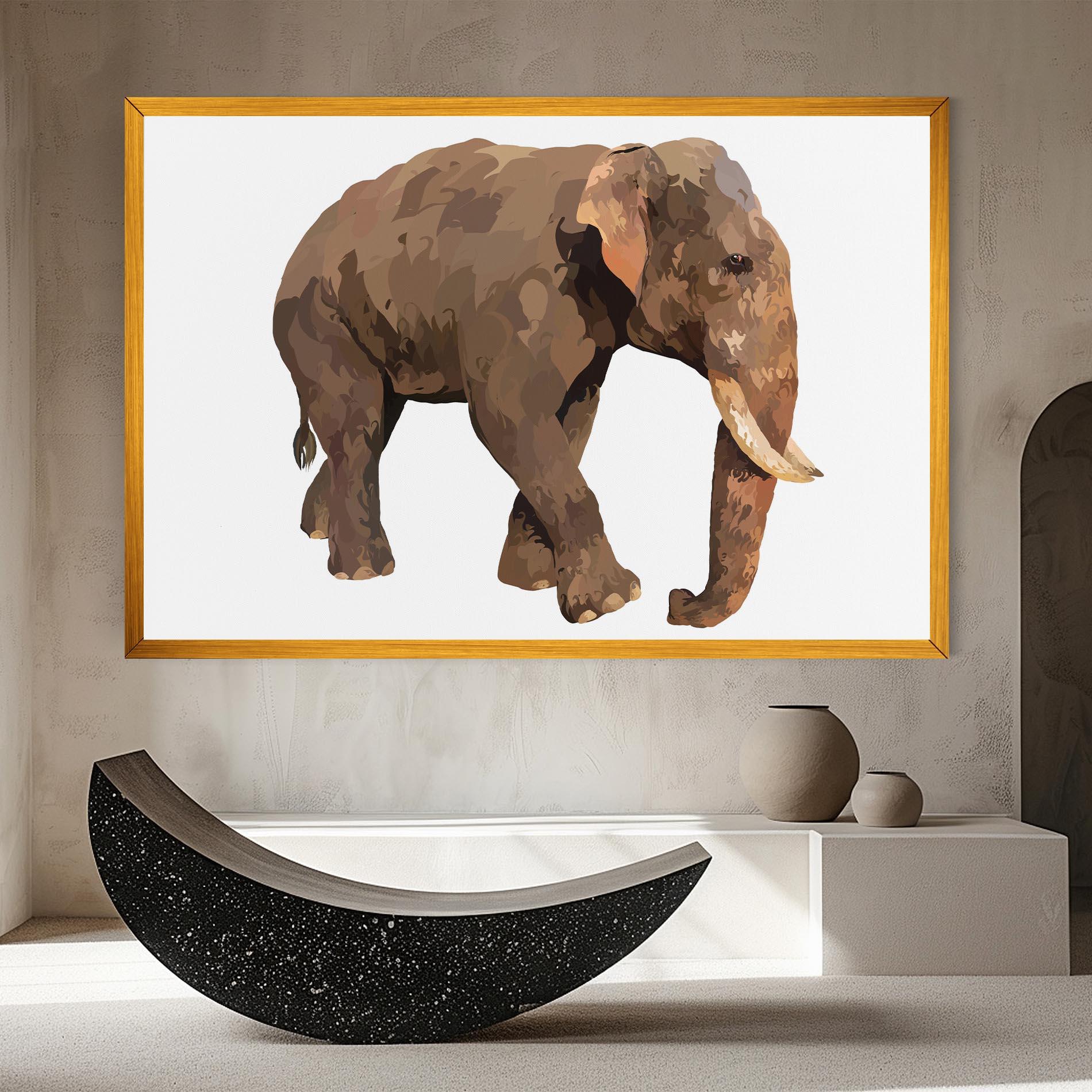Leinwandbild Brown Elephant mockup 8