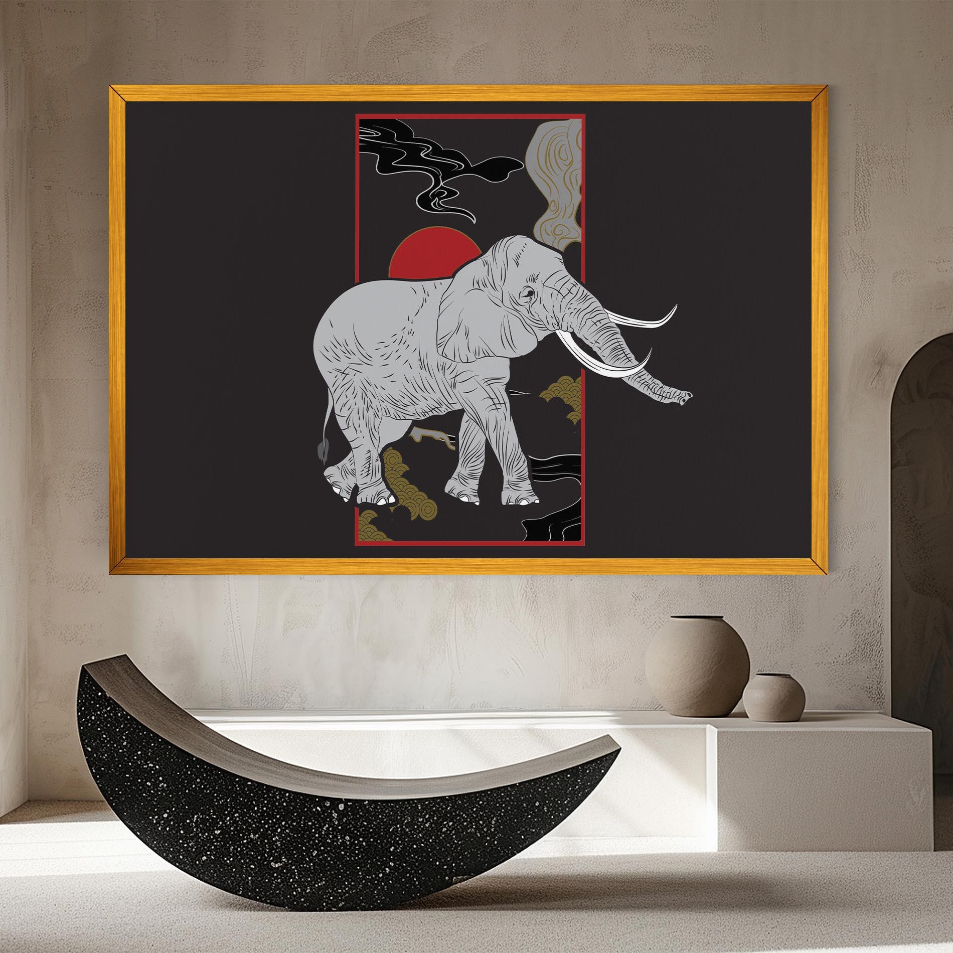 Leinwandbild Elephant Asia mockup 8