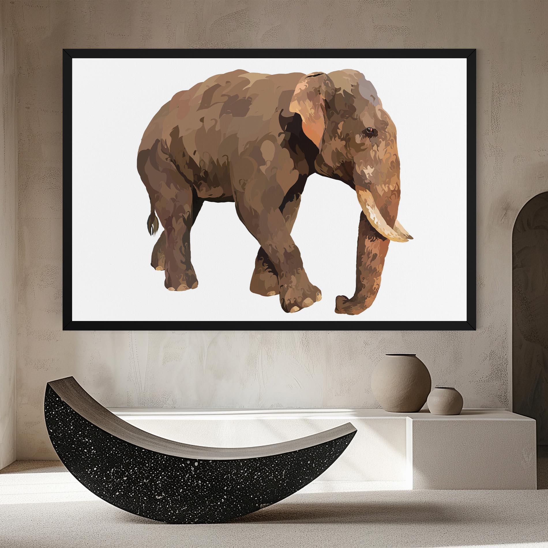 Leinwandbild Brown Elephant mockup 8