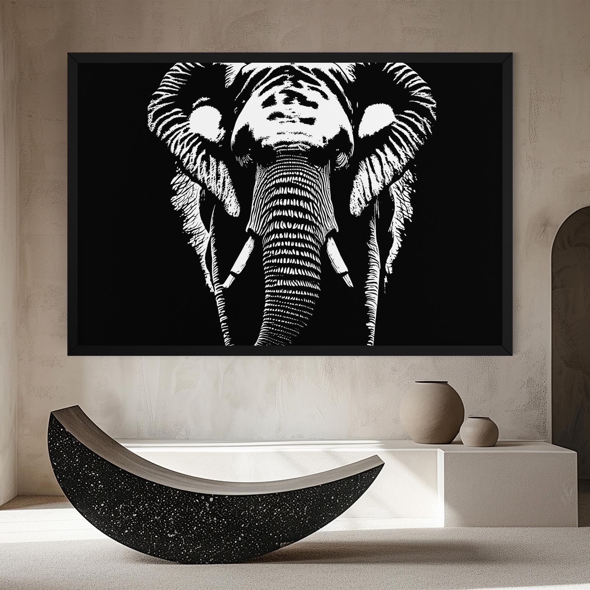 Leinwandbild Elephant Drawing mockup 8