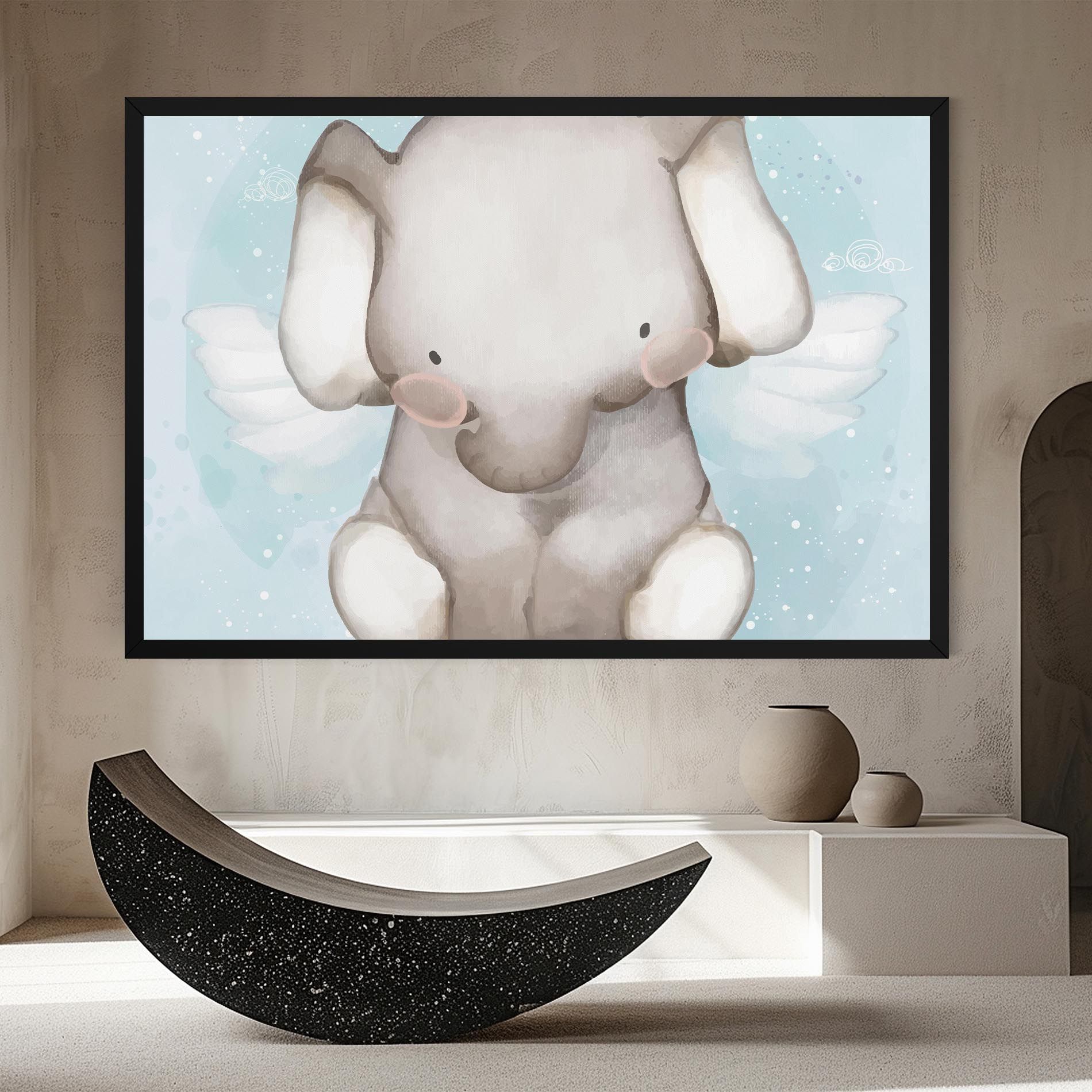 Elephant On Blue mockup 8