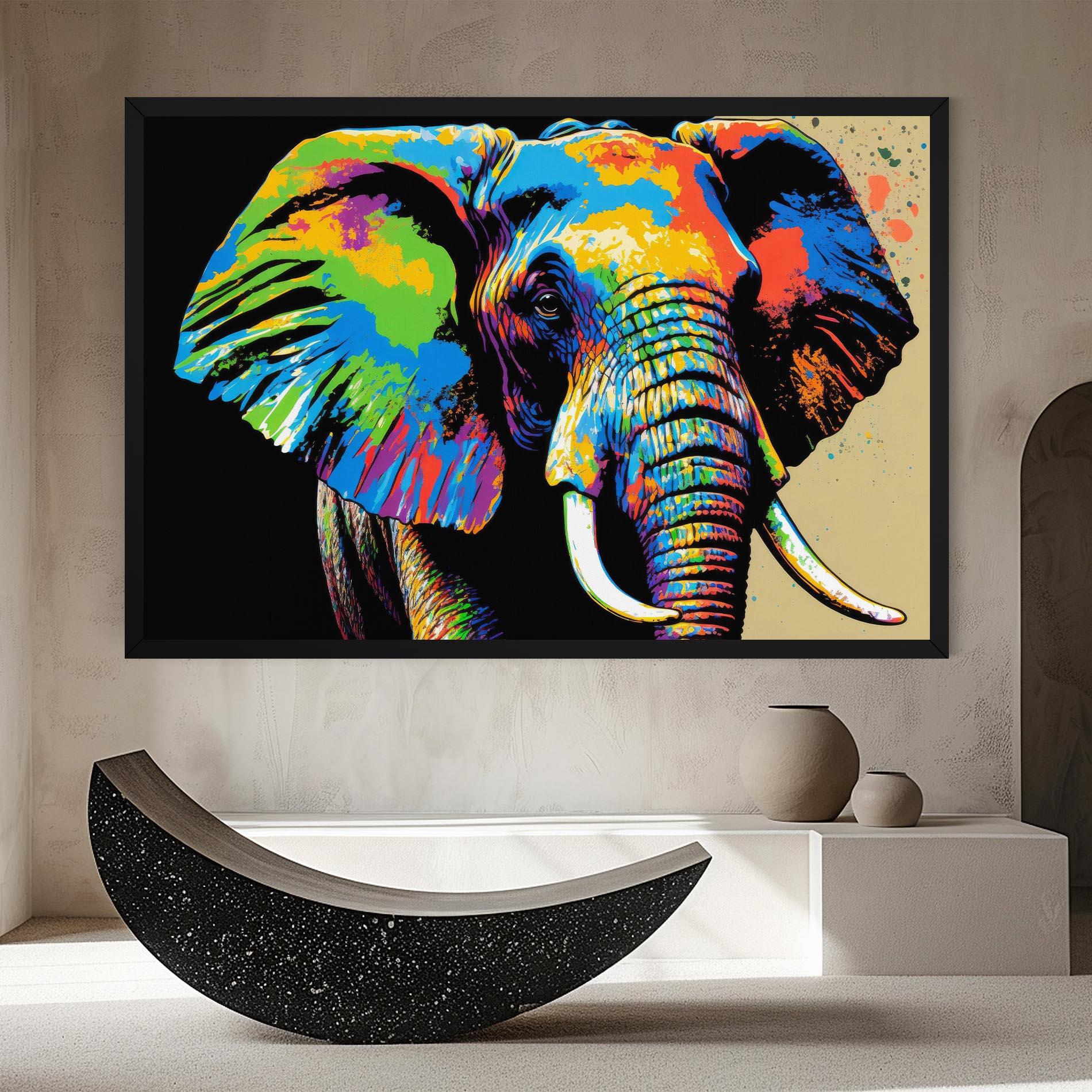 Leinwandbild Elephant Portrait mockup 8
