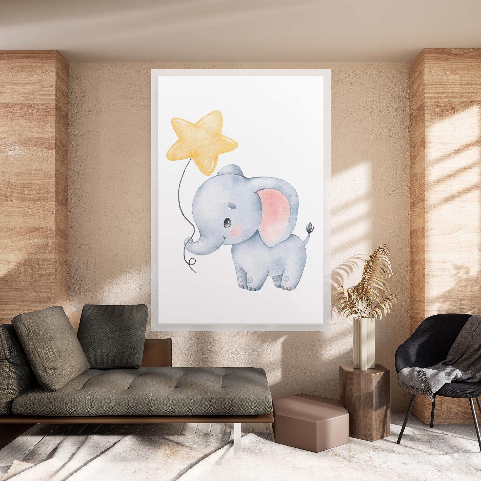 Leinwandbild Baby Elephant Kids mockup 8