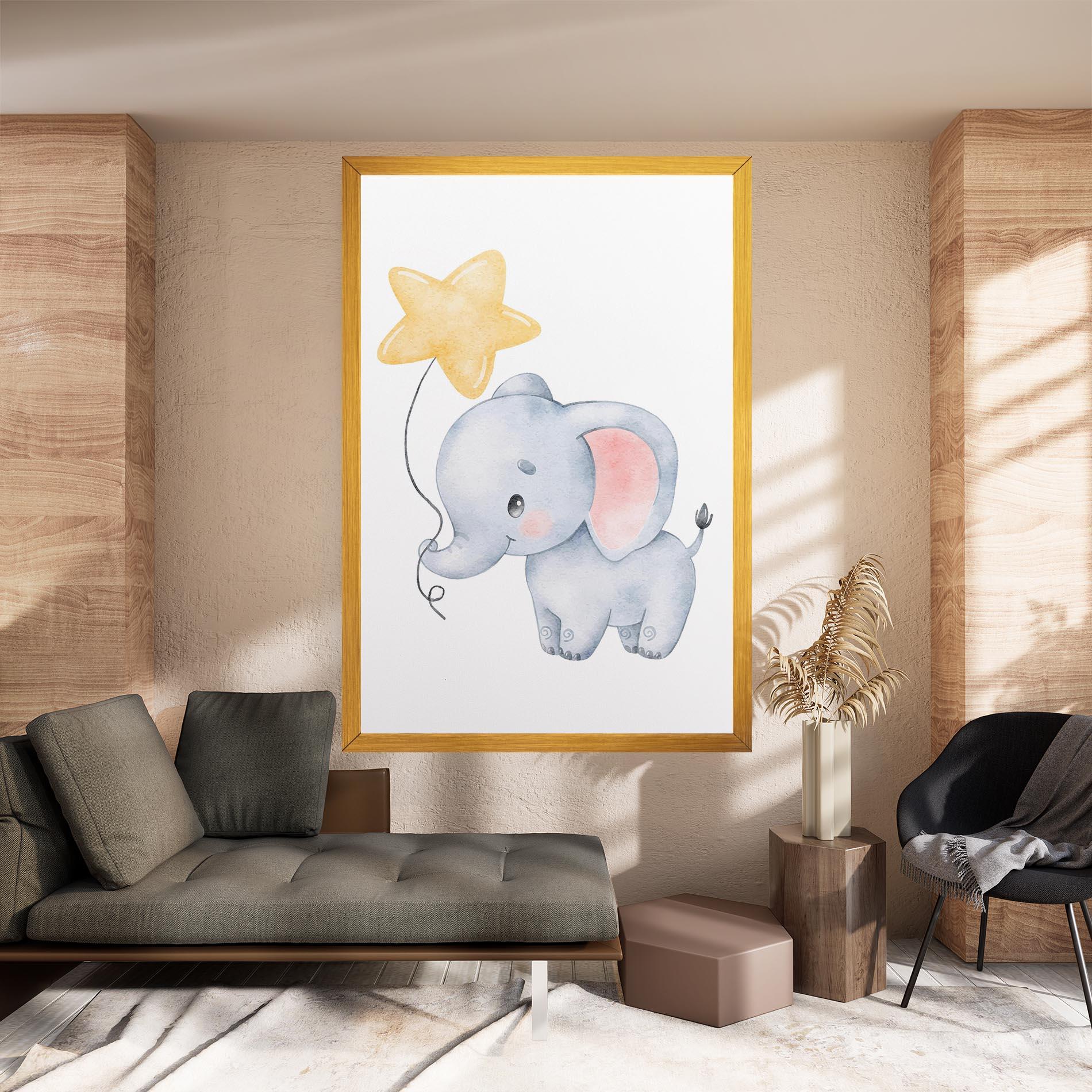 Leinwandbild Baby Elephant Kids mockup 8