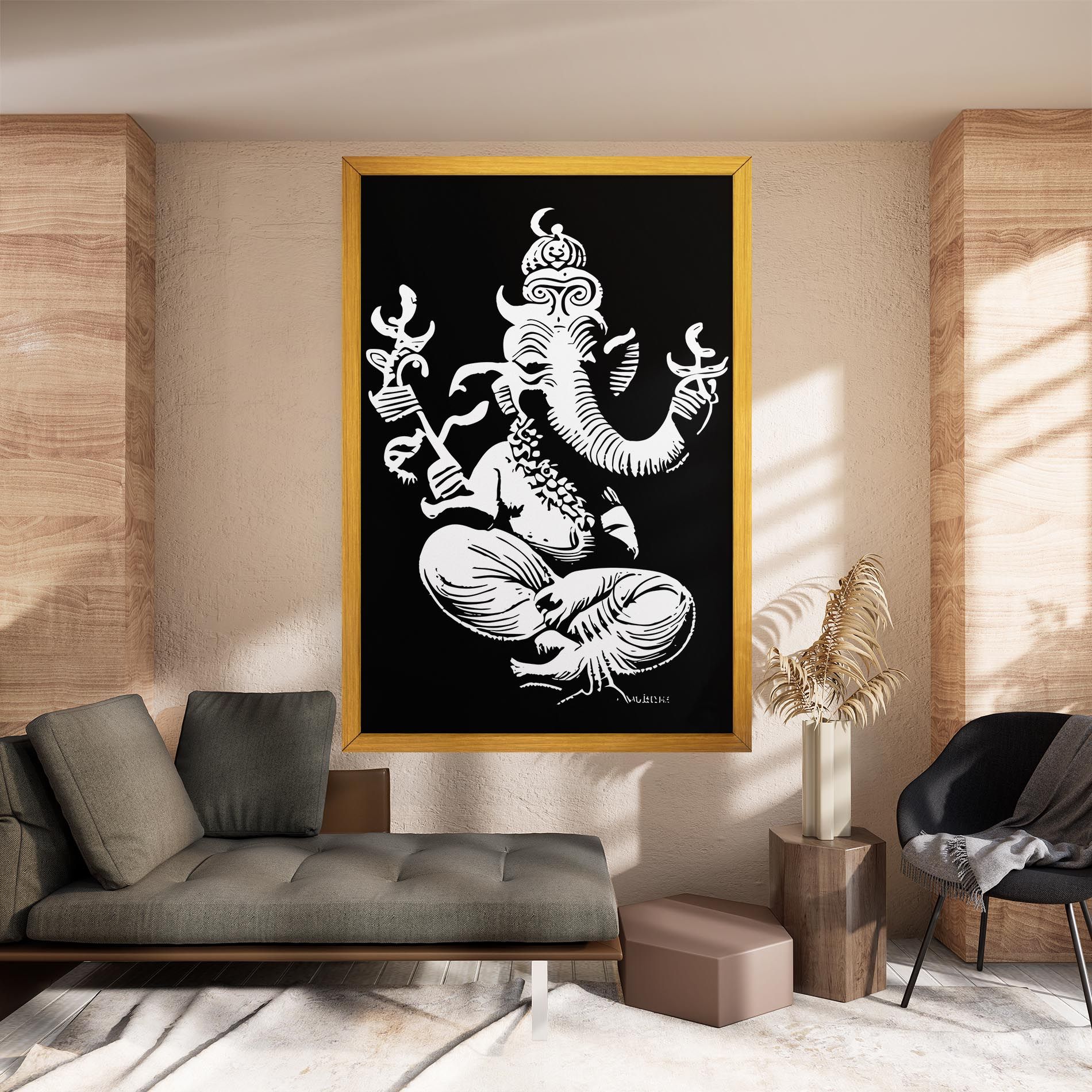 Black And White Ganesha mockup 8
