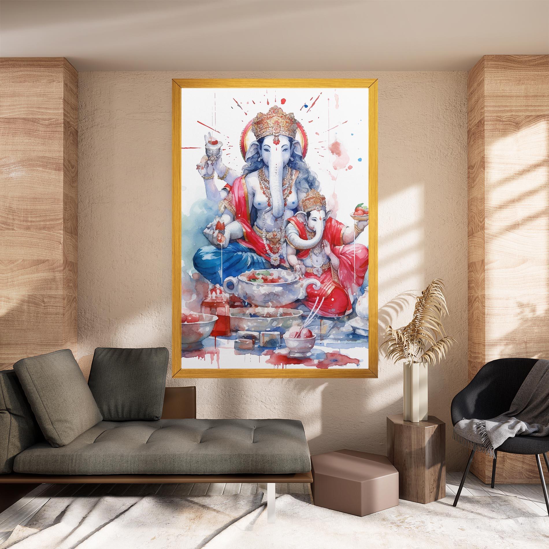 Leinwandbild Durga Puja Festival mockup 8