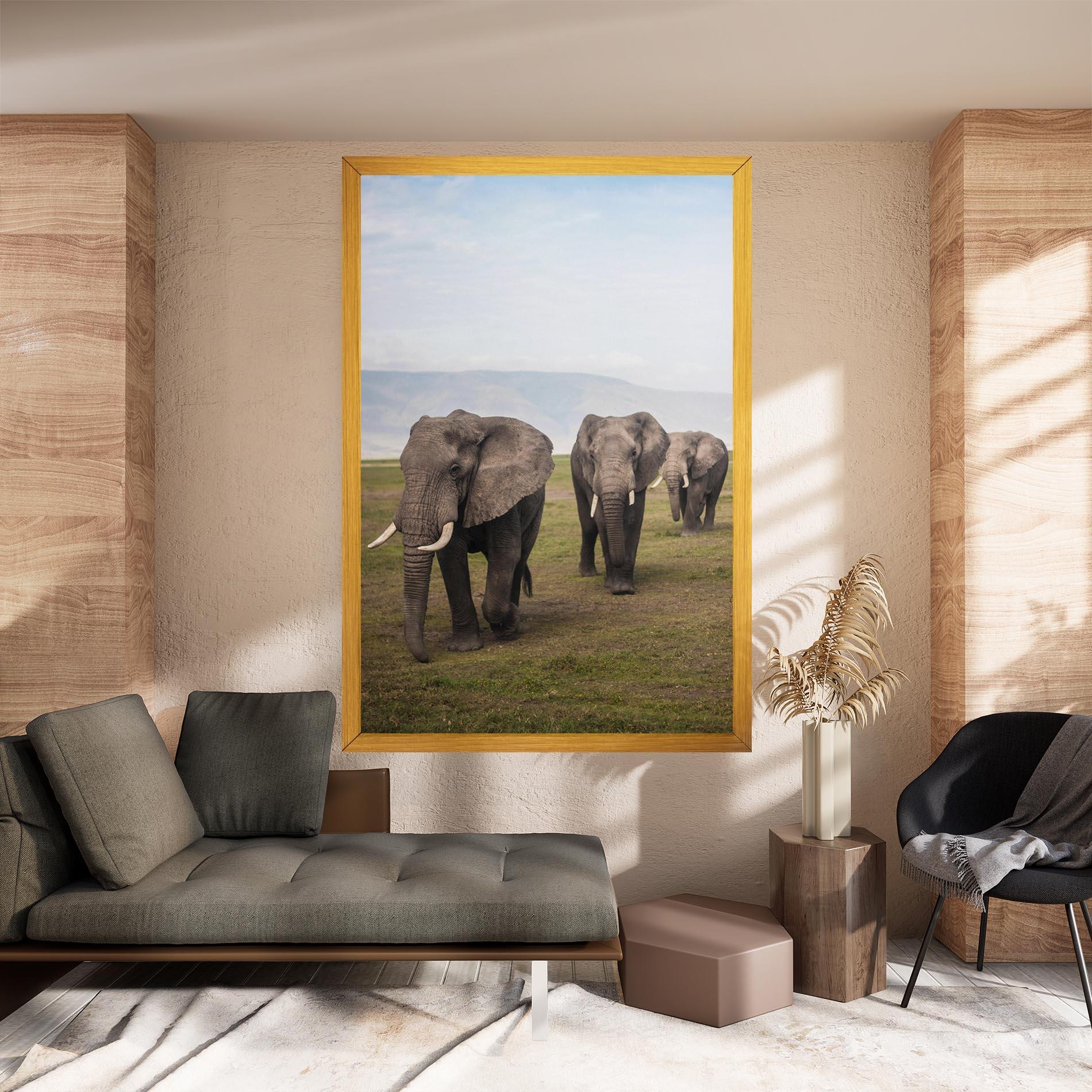 Leinwandbild Elephant Landscape mockup 8