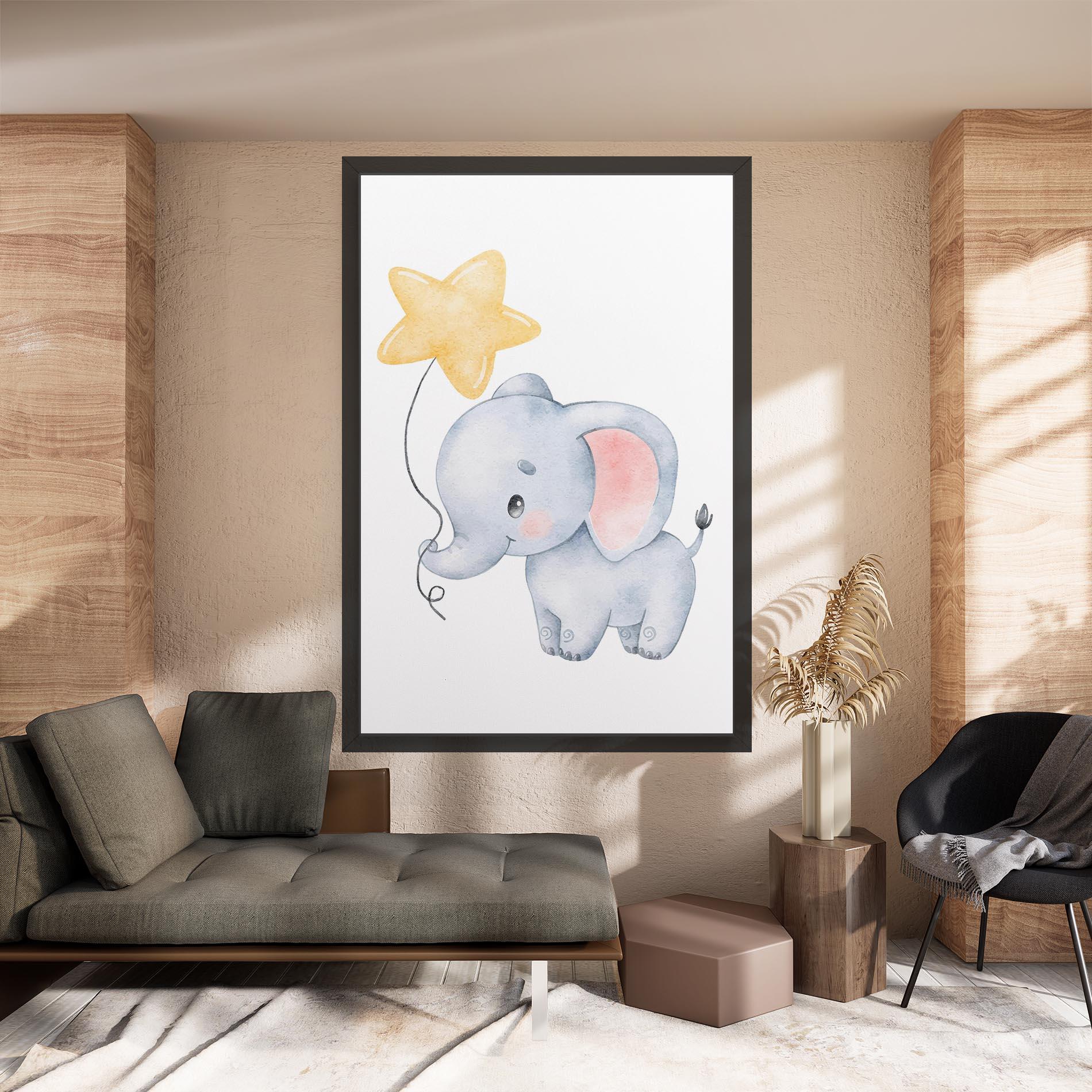 Leinwandbild Baby Elephant Kids mockup 8
