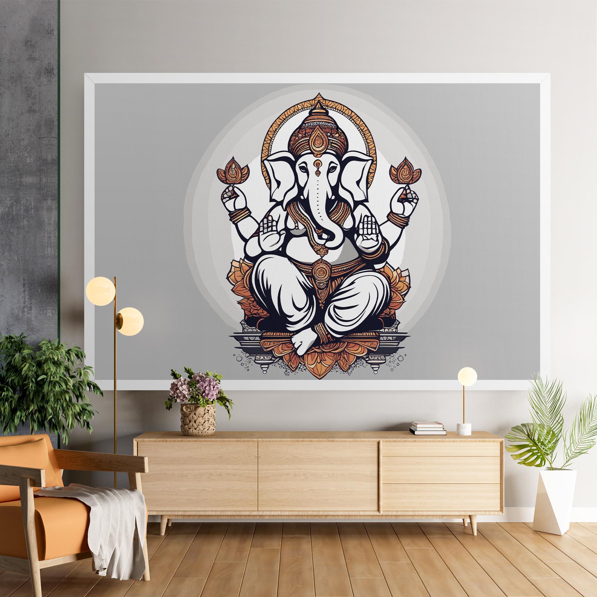 Leinwandbild Chaturthi Greys mockup 9