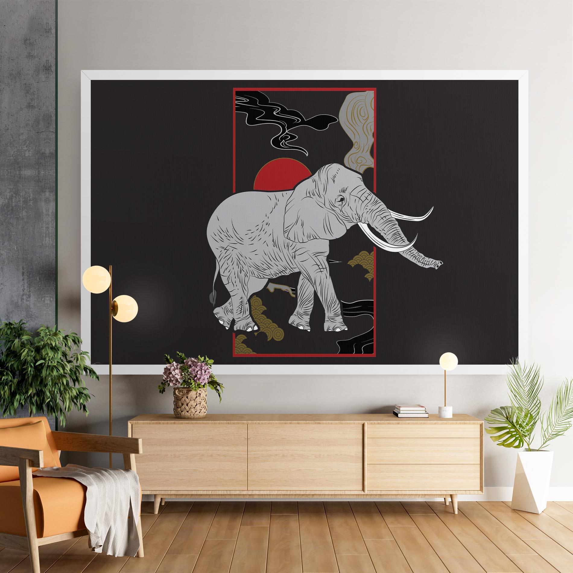 Leinwandbild Elephant Asia mockup 9