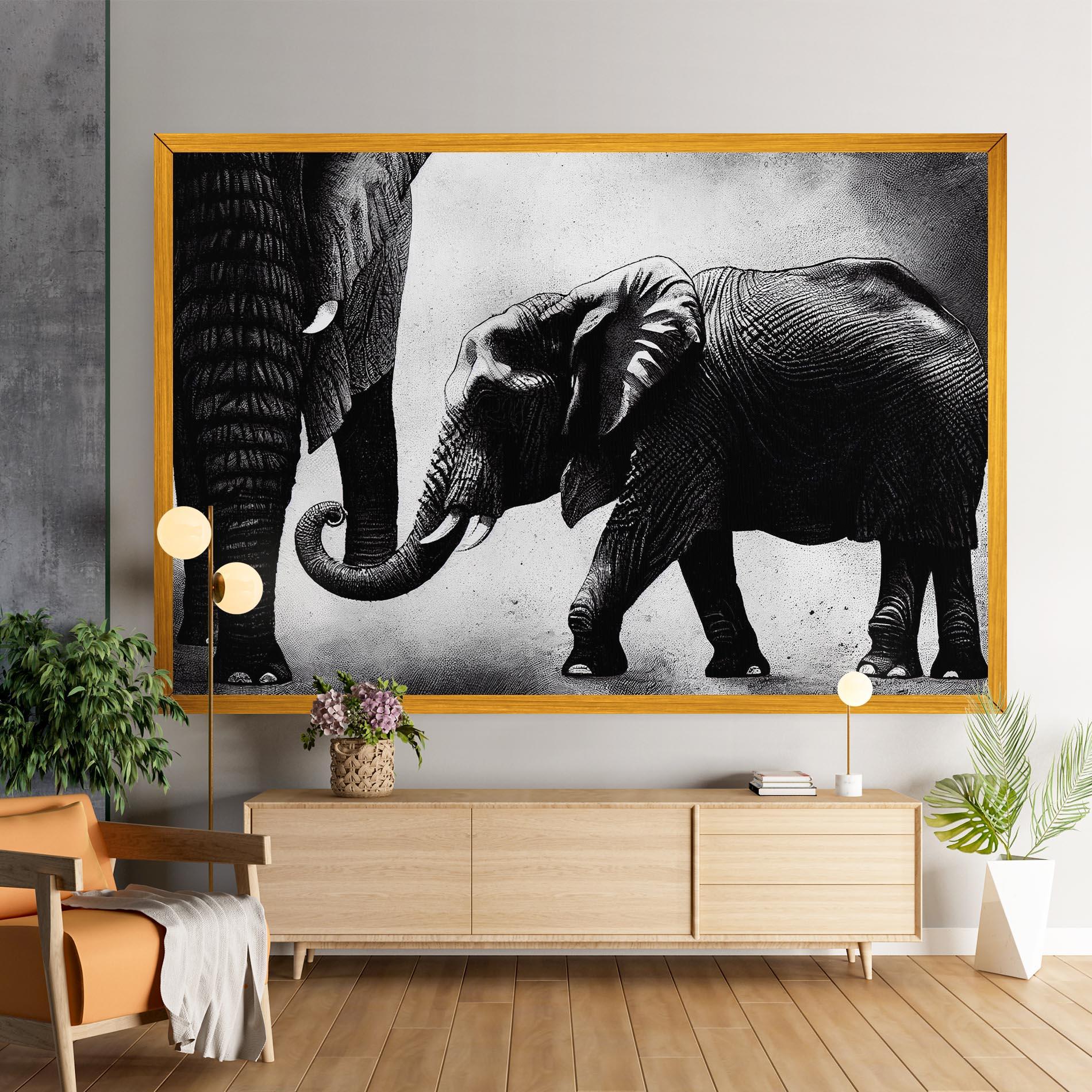 Leinwandbild Baby Elephant mockup 9