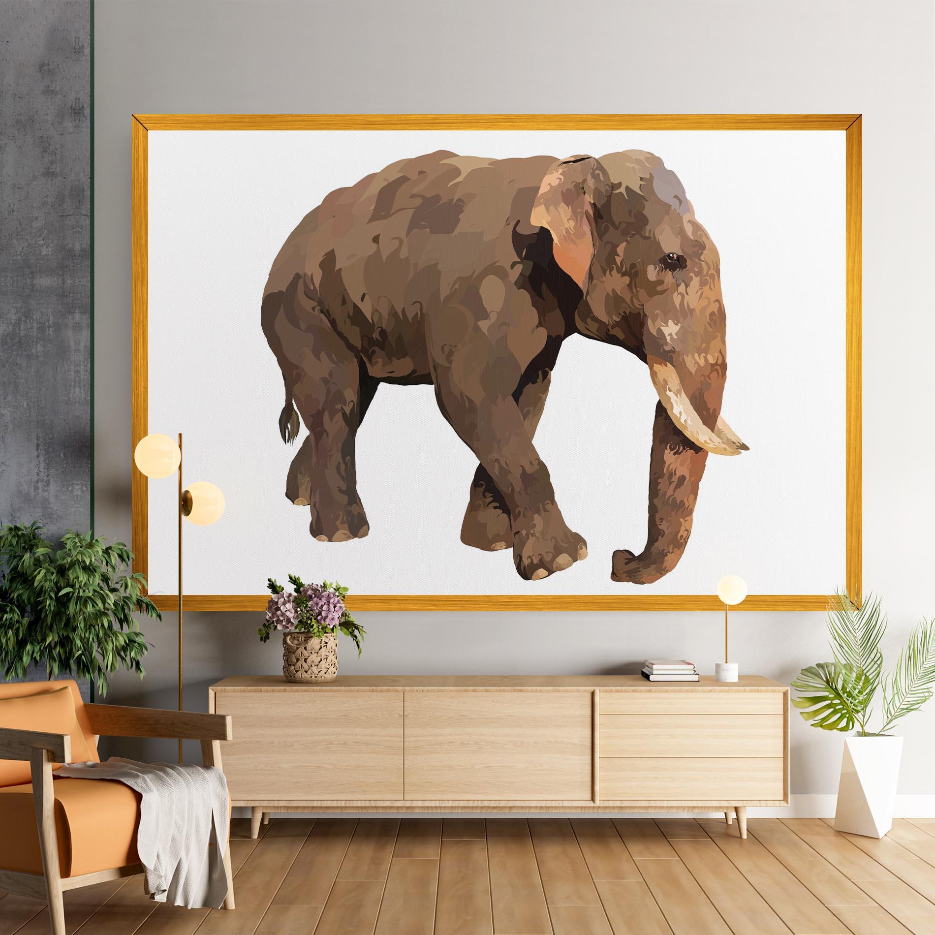 Leinwandbild Brown Elephant mockup 9