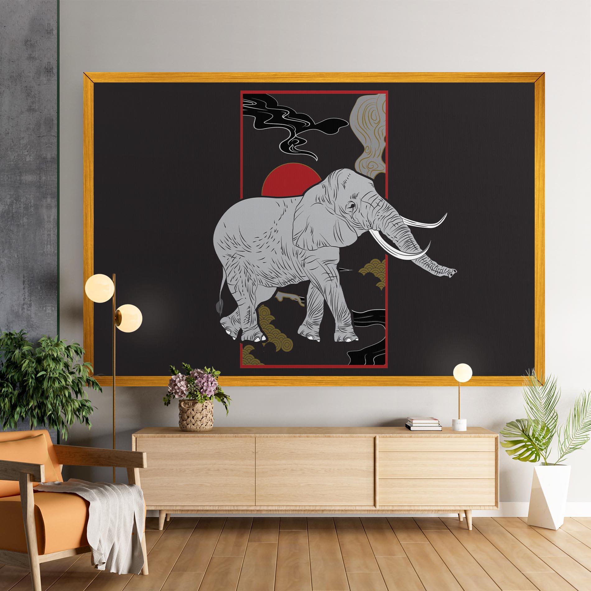 Leinwandbild Elephant Asia mockup 9