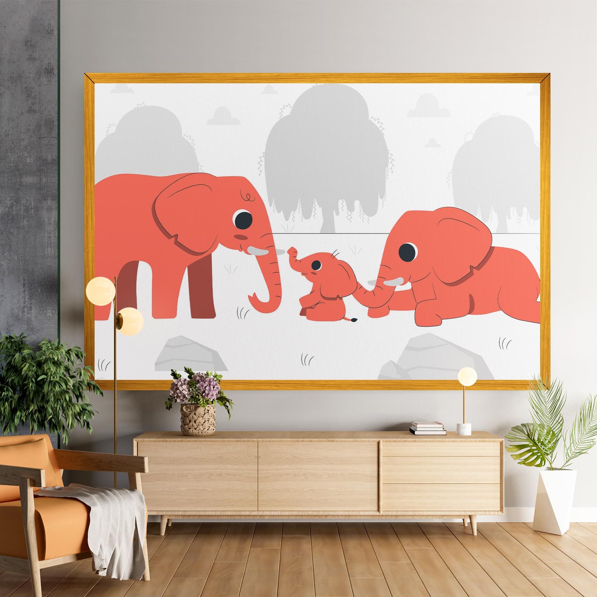 Orange Elephant mockup 9