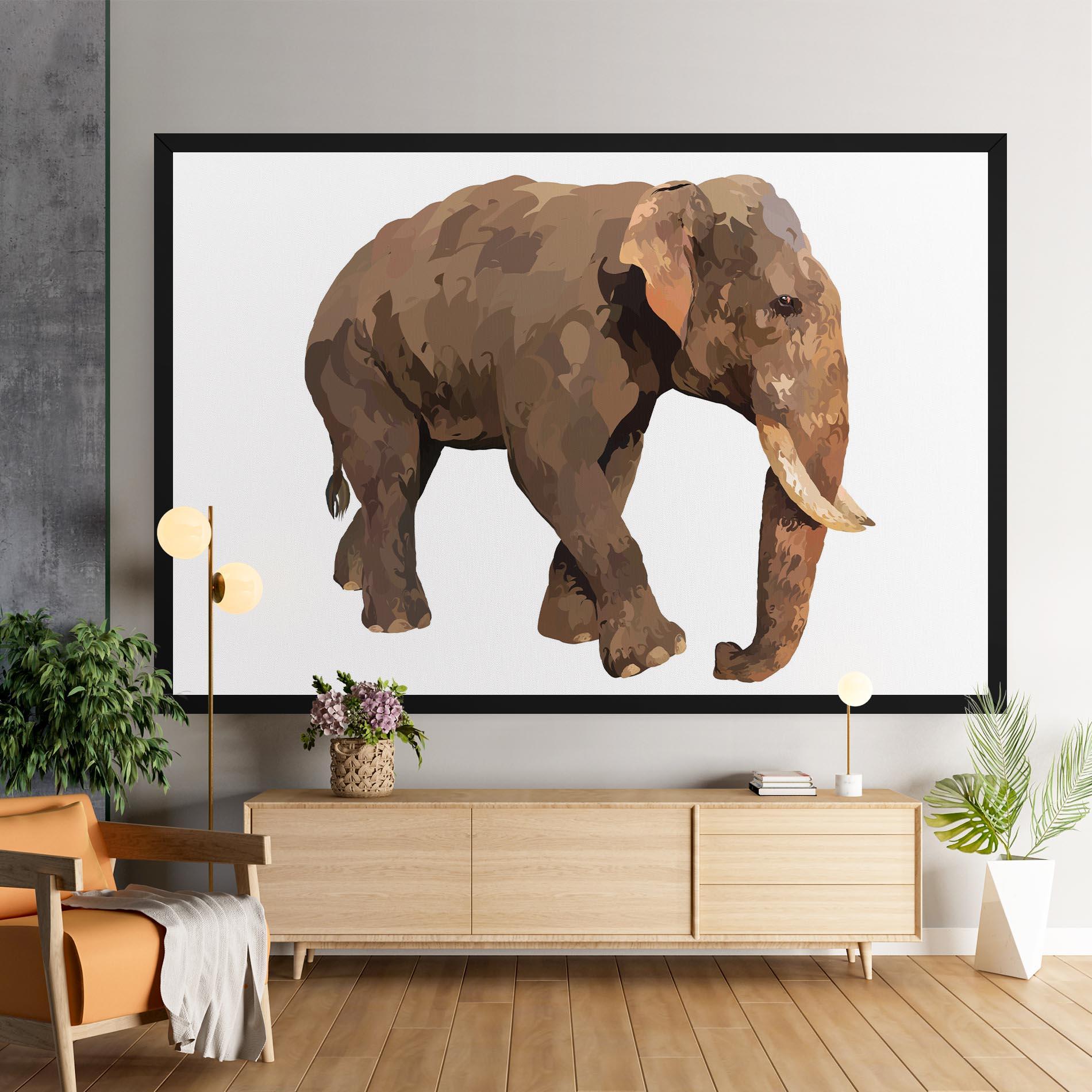 Leinwandbild Brown Elephant mockup 9