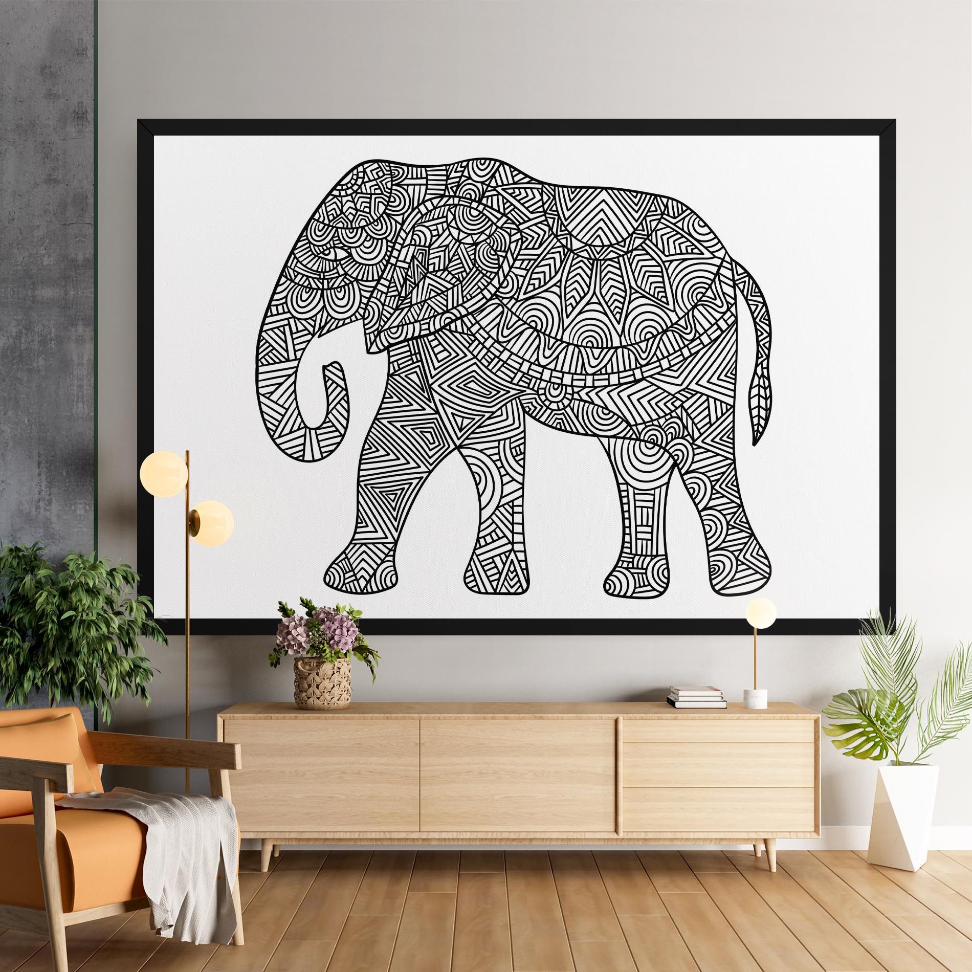 Elephant Mandala mockup 9
