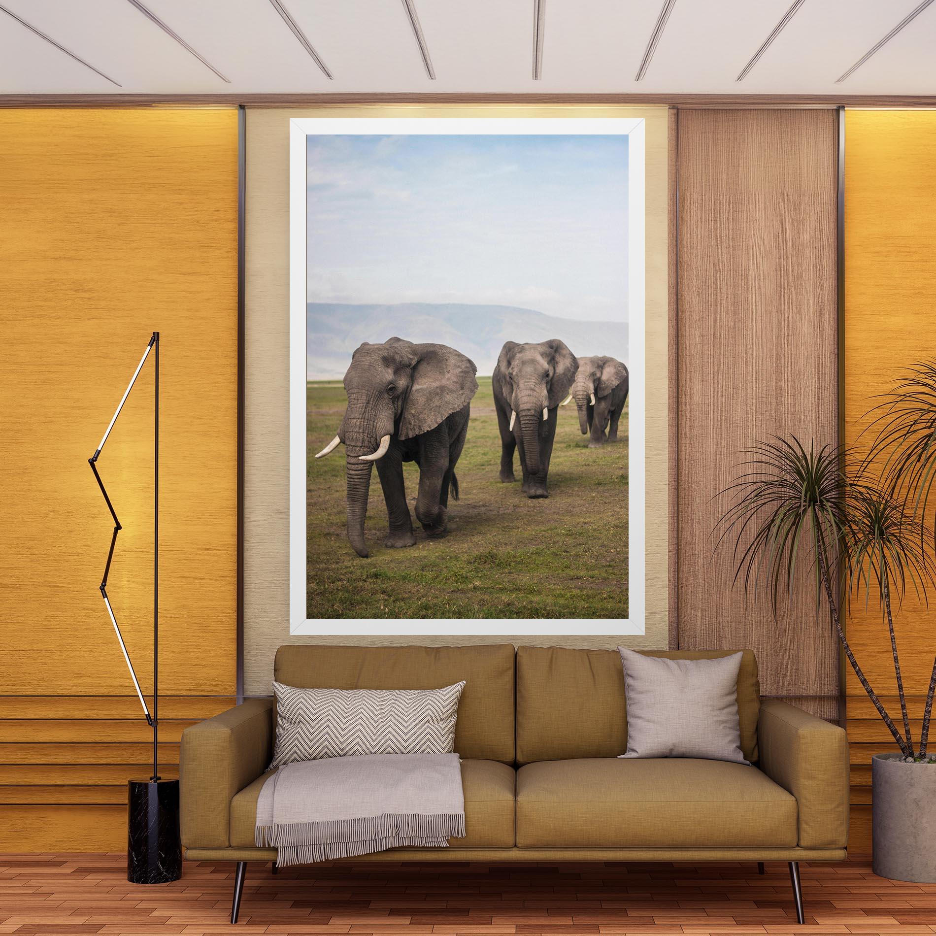 Leinwandbild Elephant Landscape mockup 9