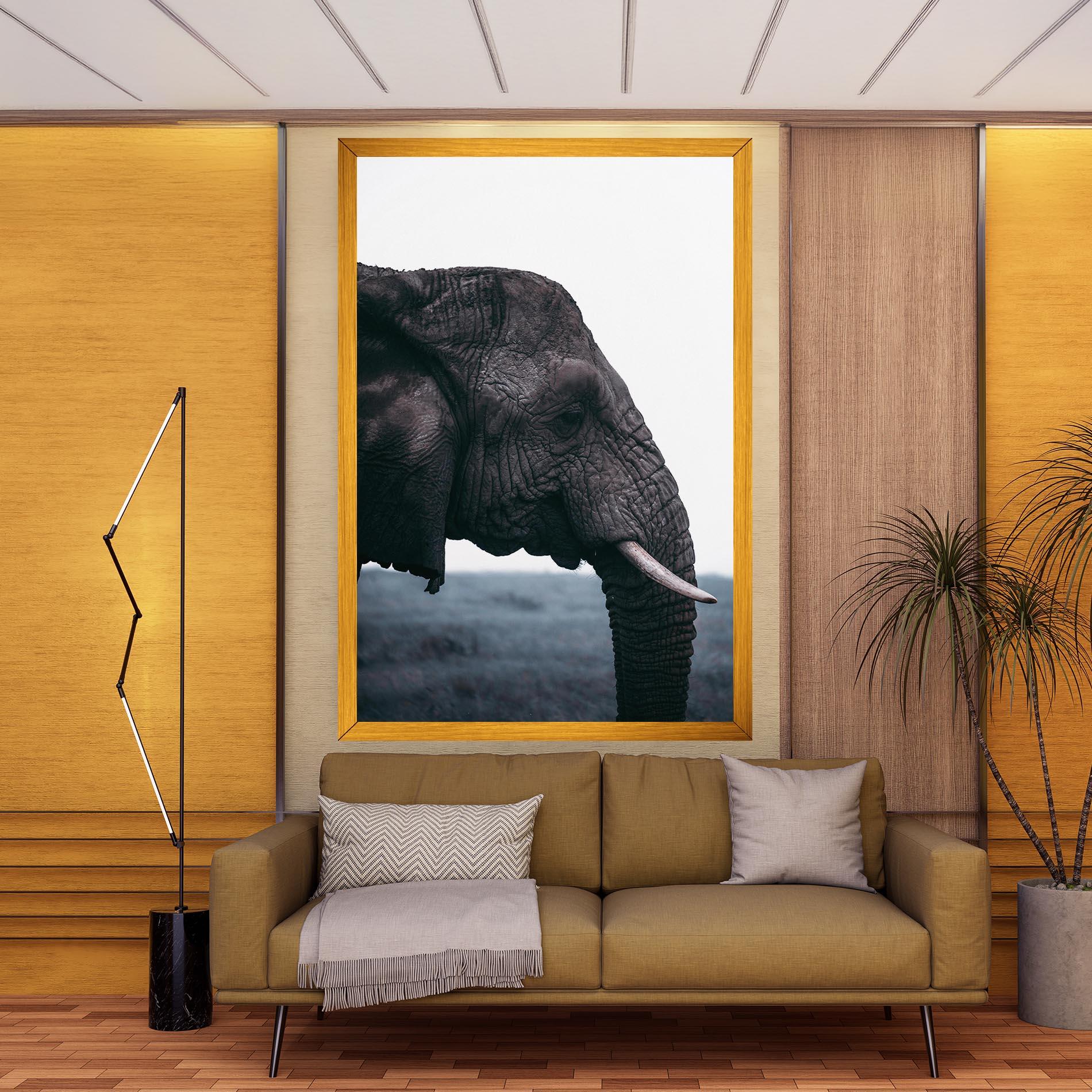 Leinwandbild Close Grey Eelephant mockup 9