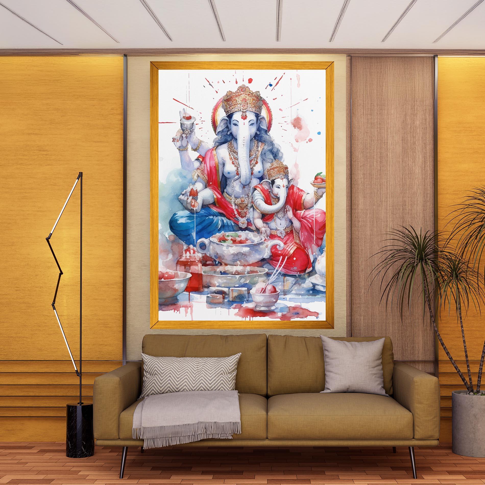 Leinwandbild Durga Puja Festival mockup 9