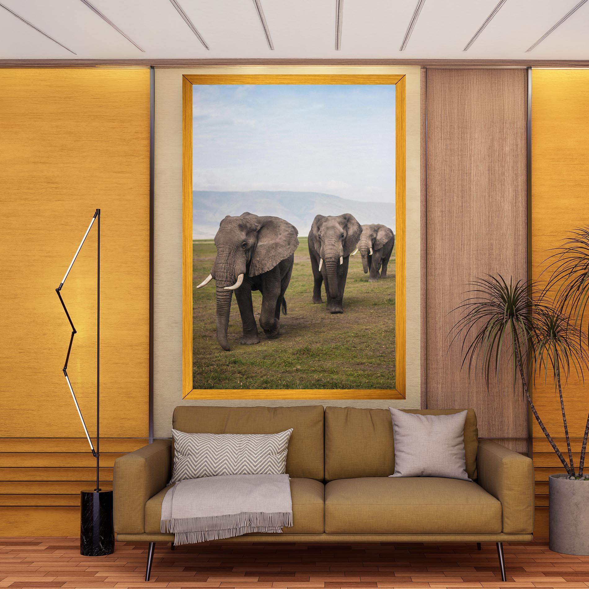 Leinwandbild Elephant Landscape mockup 9