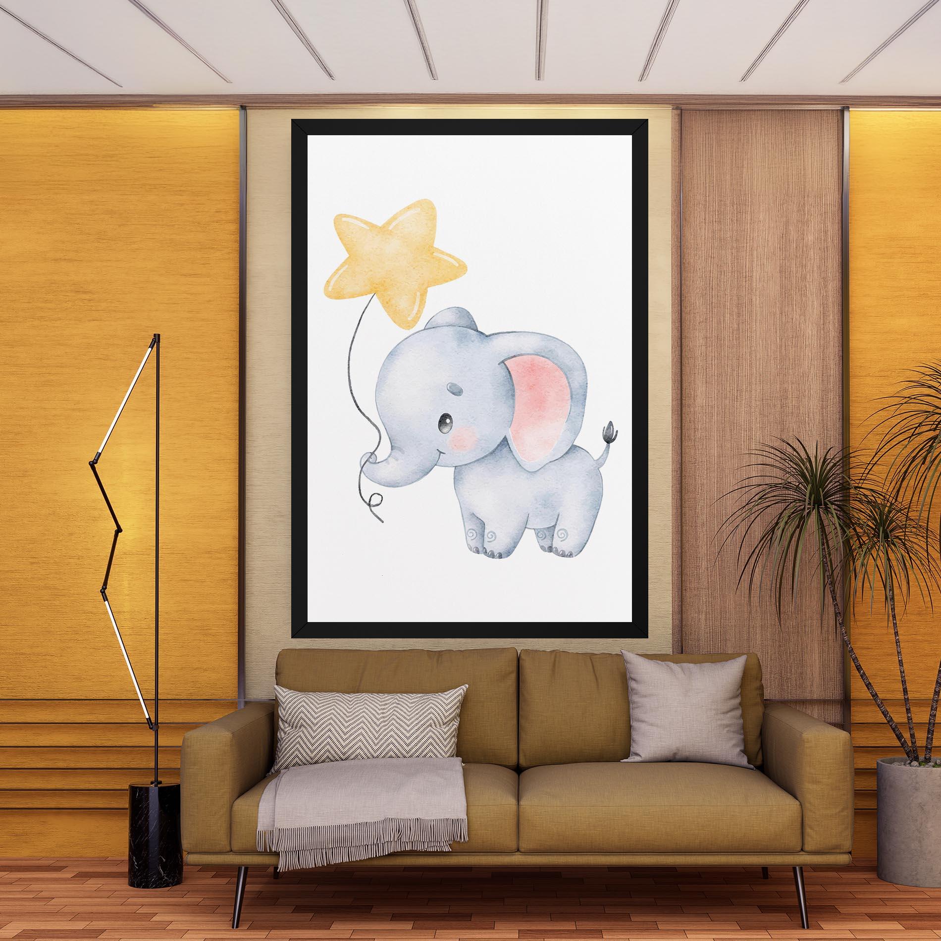 Leinwandbild Baby Elephant Kids mockup 9