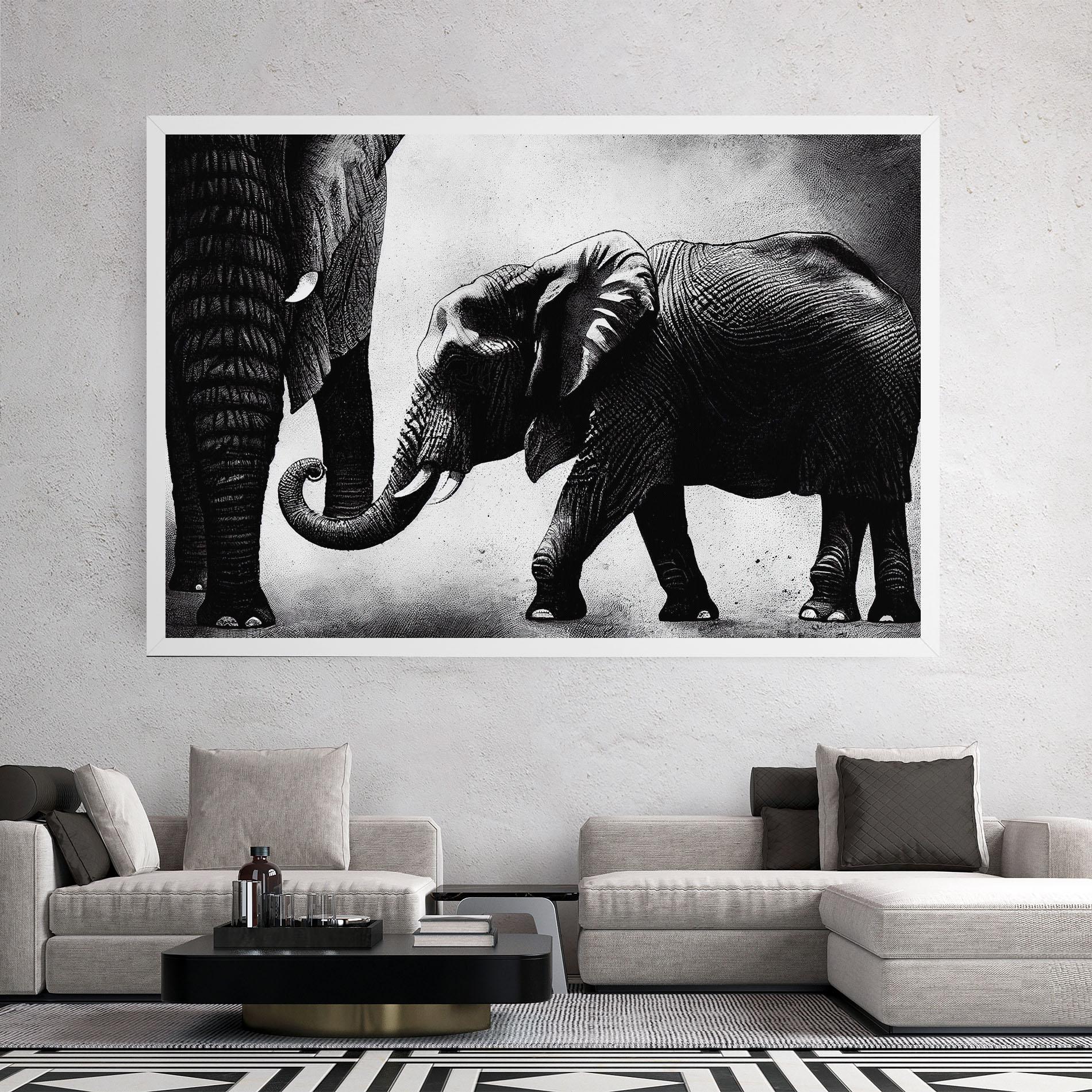 Leinwandbild Baby Elephant mockup 2